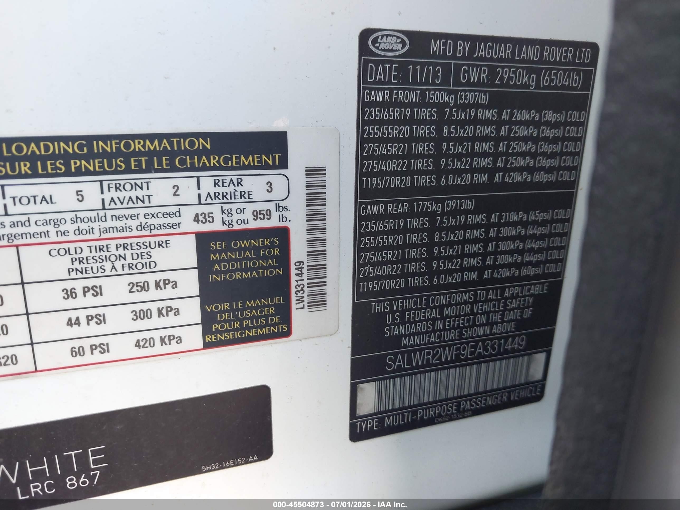 2014 Land Rover Range Rover Sport 3.0l V6 Supercharged Hse Белый vin: SALWR2WF9EA331449