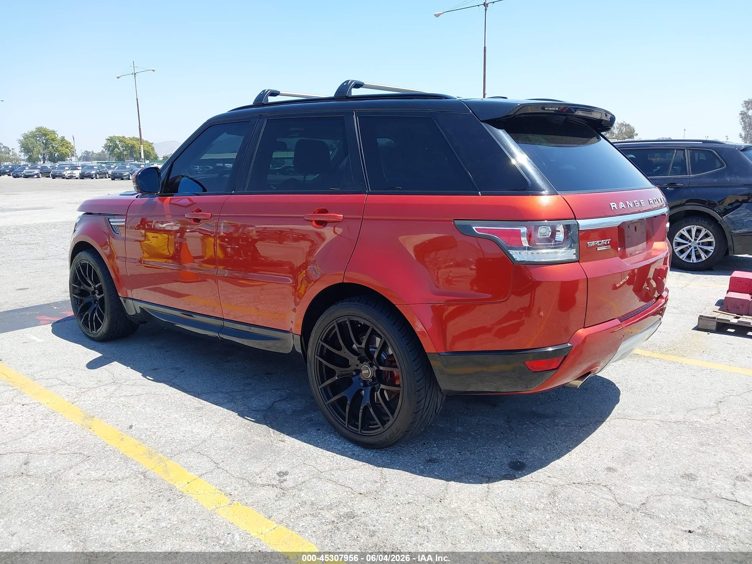 2014 Land Rover Range Rover Sport 3.0l V6 Supercharged Hse Orange vin: SALWR2WFXEA314384