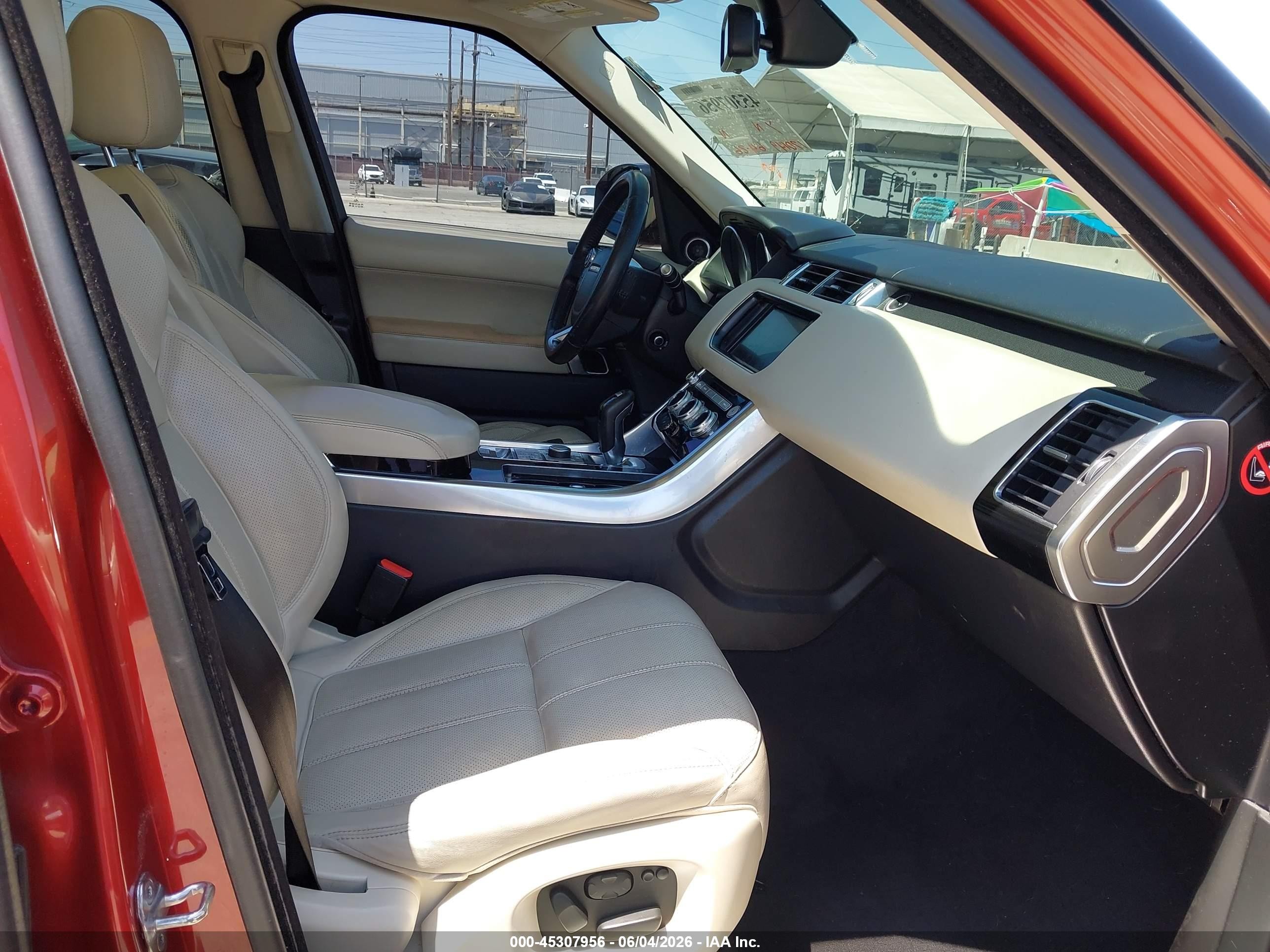 2014 Land Rover Range Rover Sport 3.0l V6 Supercharged Hse Orange vin: SALWR2WFXEA314384