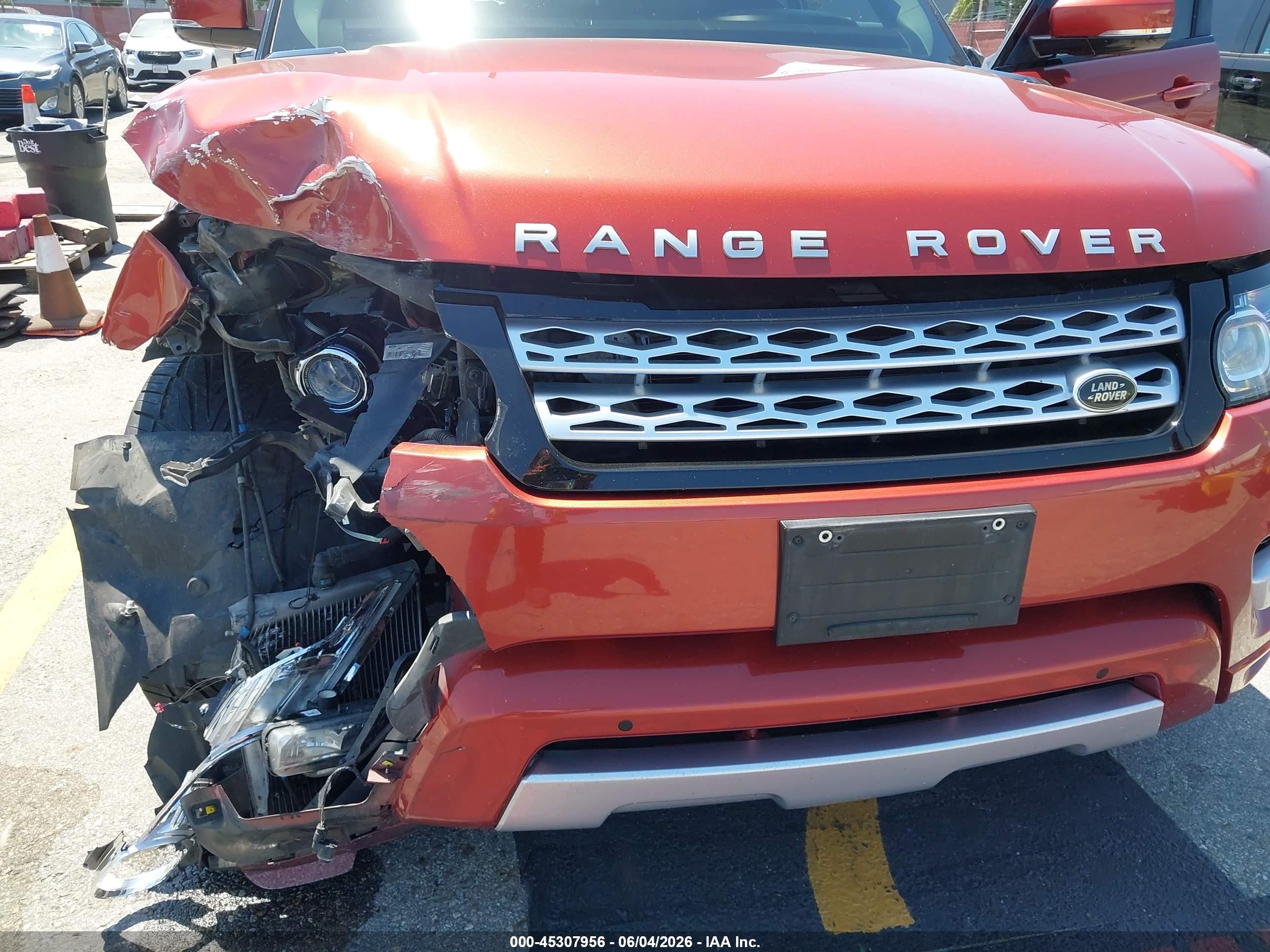 2014 Land Rover Range Rover Sport 3.0l V6 Supercharged Hse Orange vin: SALWR2WFXEA314384