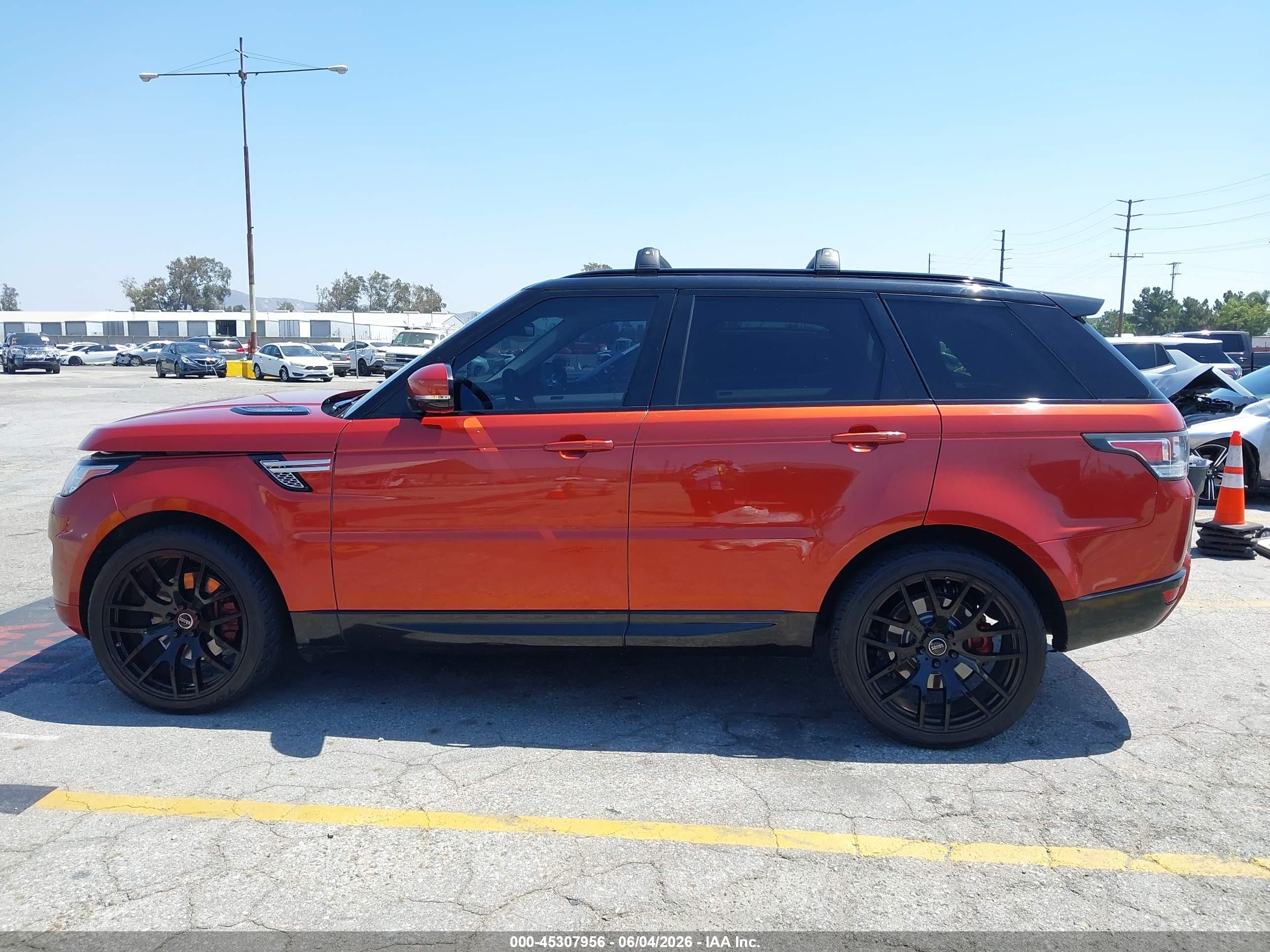 2014 Land Rover Range Rover Sport 3.0l V6 Supercharged Hse Orange vin: SALWR2WFXEA314384