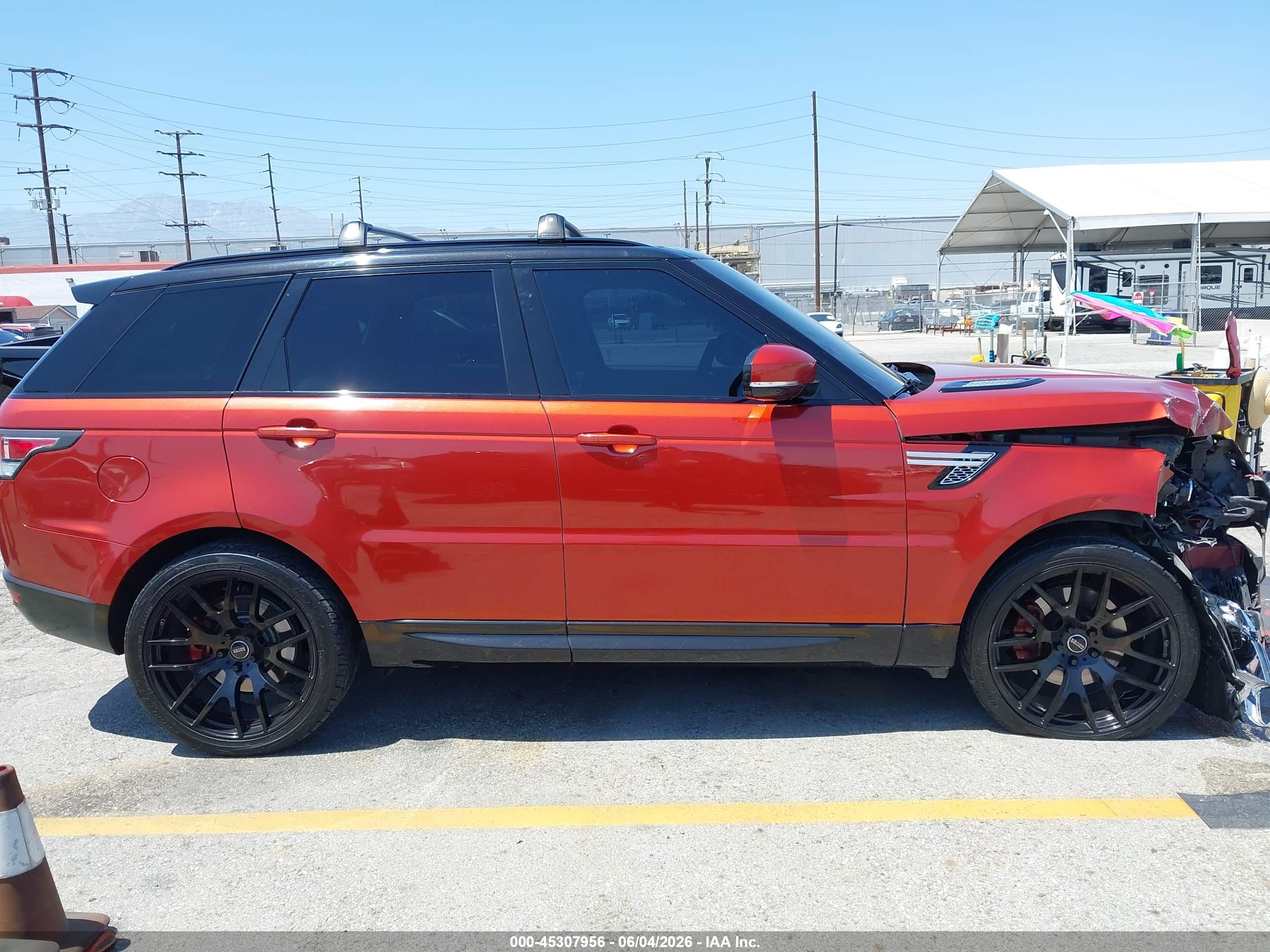 2014 Land Rover Range Rover Sport 3.0l V6 Supercharged Hse Orange vin: SALWR2WFXEA314384