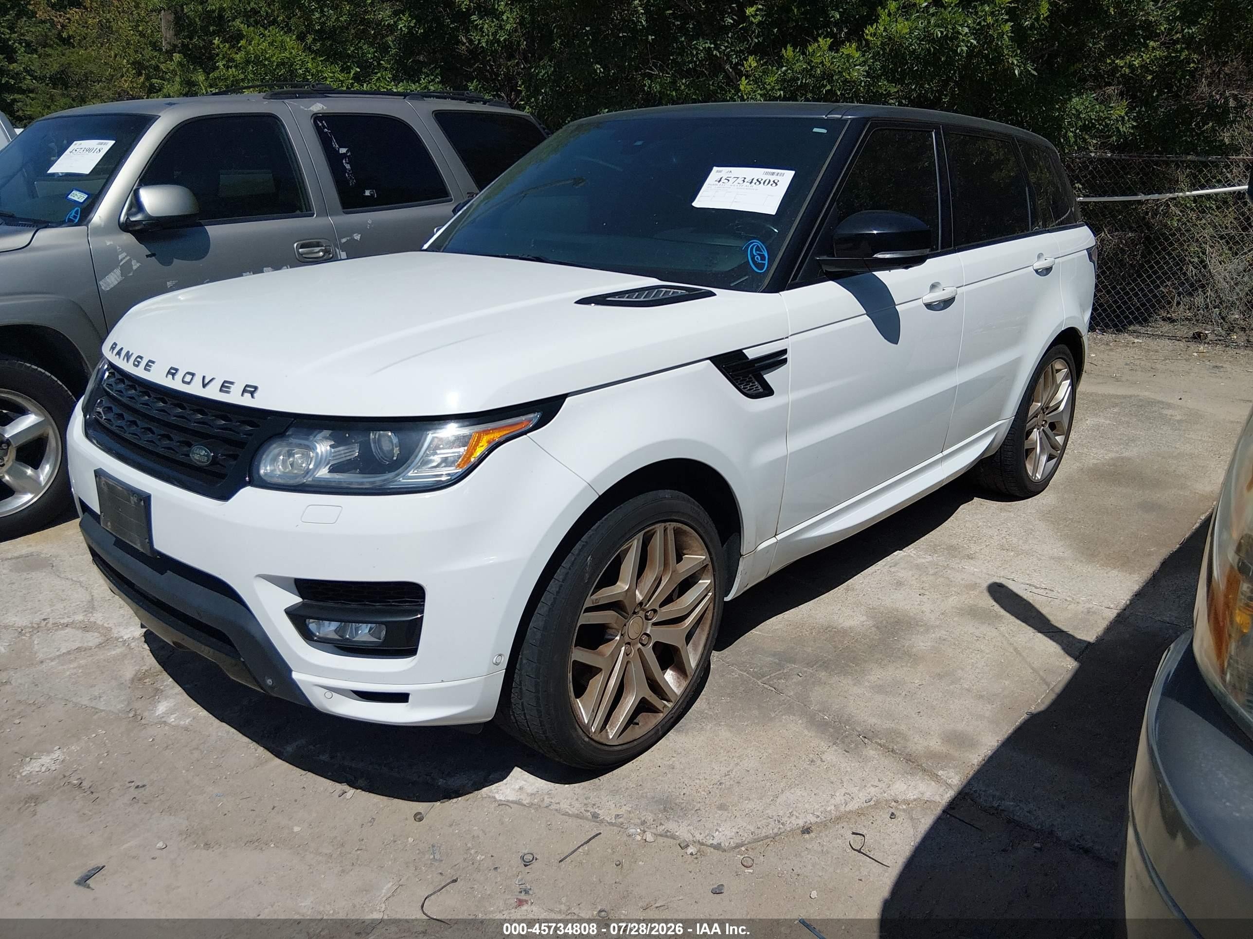 2014 Land Rover Range Rover Sport 5.0l V8 Supercharged Autobiography White vin: SALWV2EF0EA334740