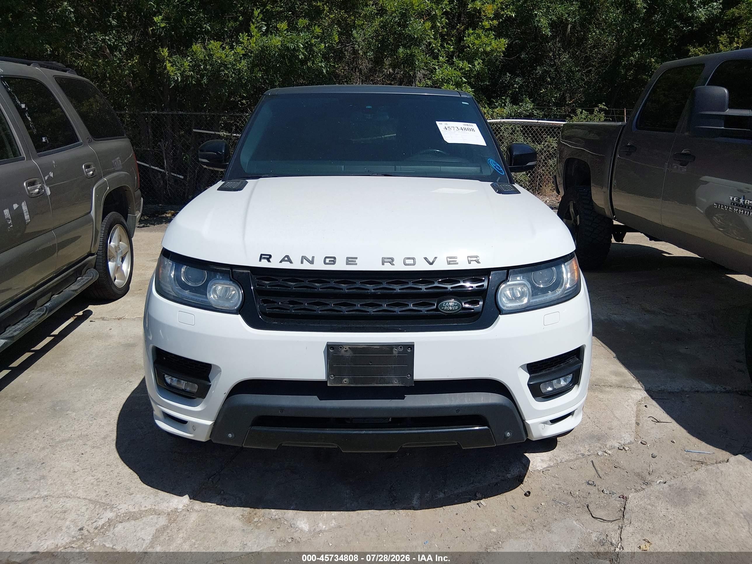 2014 Land Rover Range Rover Sport 5.0l V8 Supercharged Autobiography White vin: SALWV2EF0EA334740