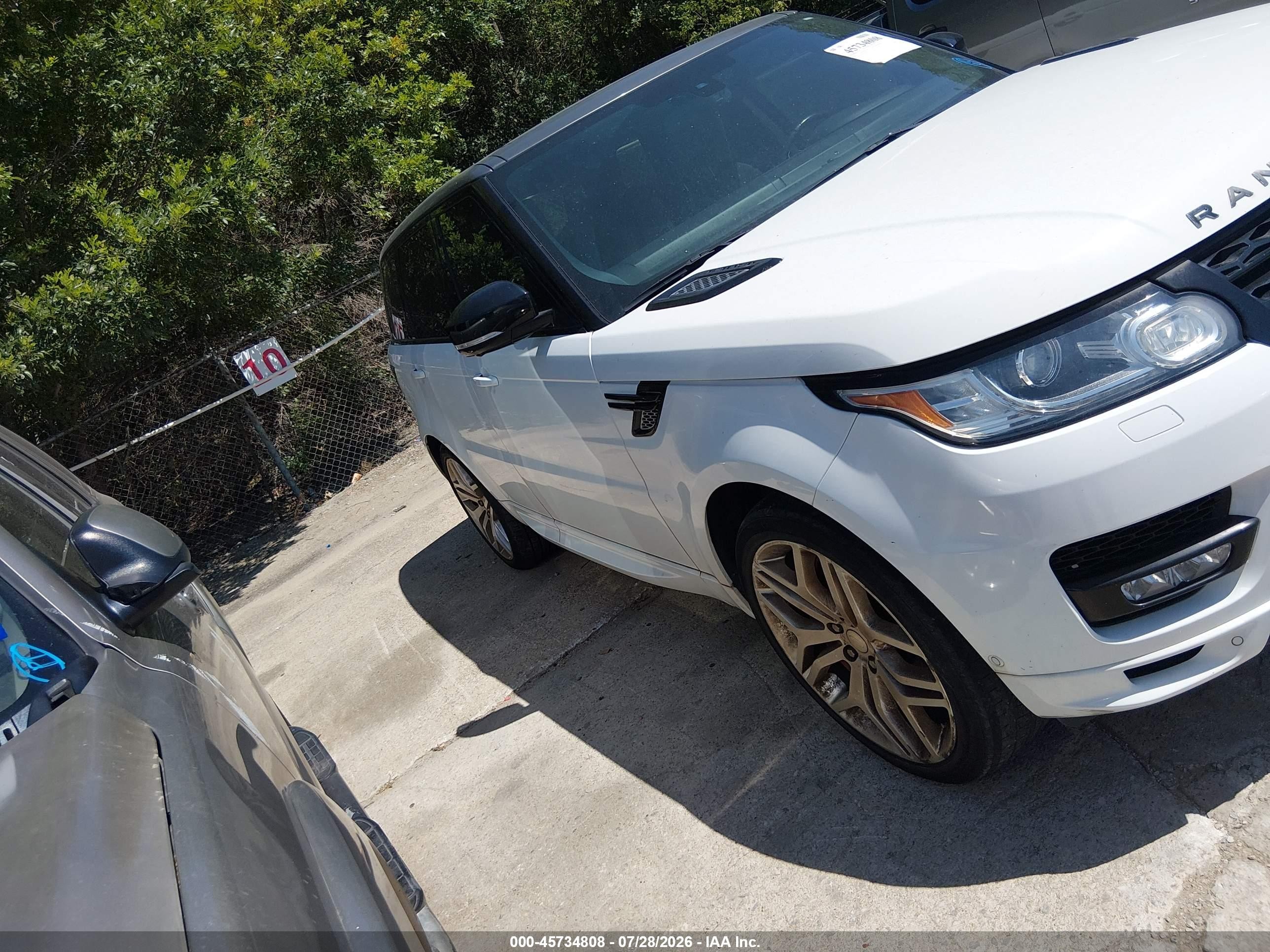 2014 Land Rover Range Rover Sport 5.0l V8 Supercharged Autobiography White vin: SALWV2EF0EA334740