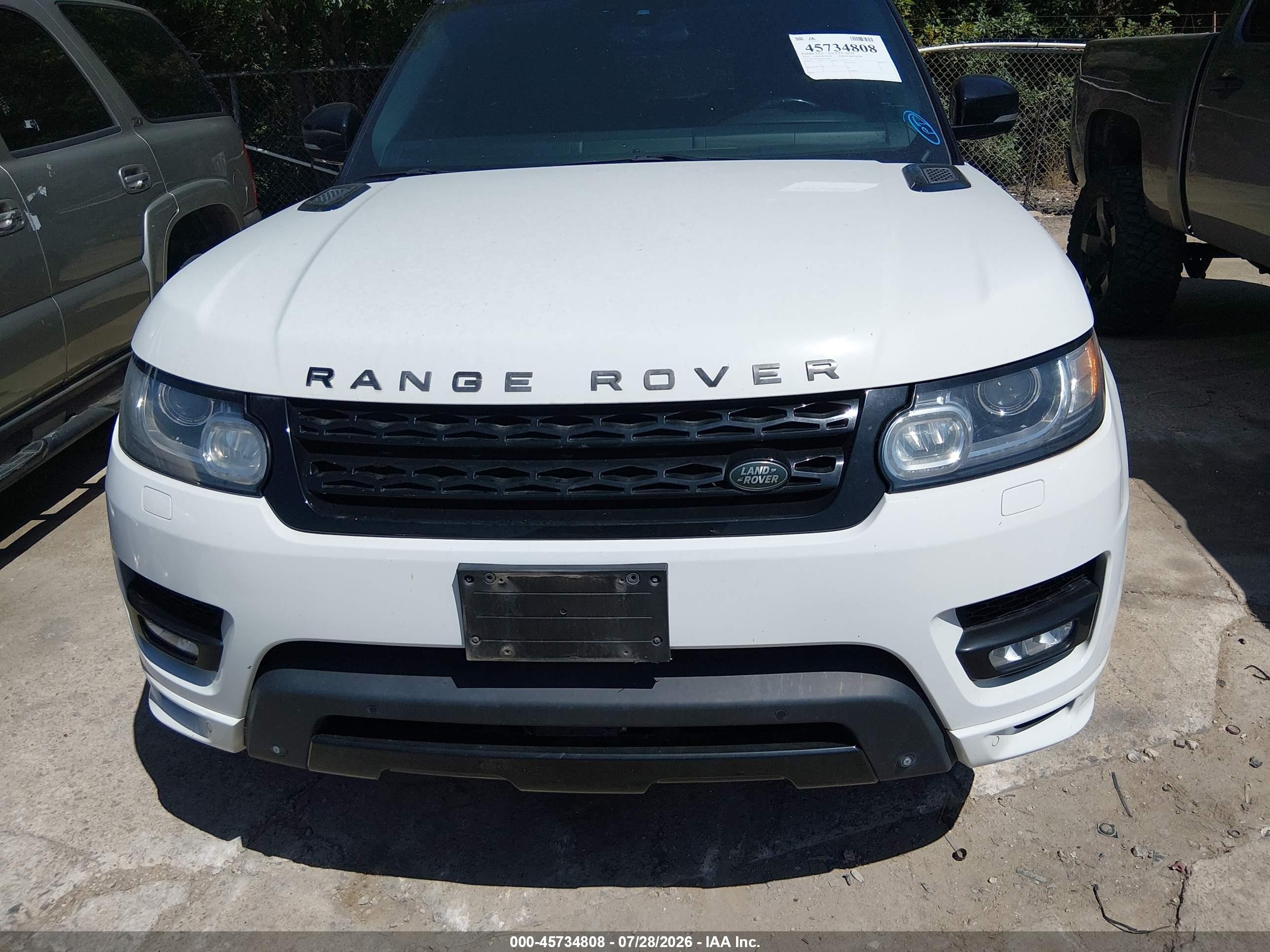 2014 Land Rover Range Rover Sport 5.0l V8 Supercharged Autobiography White vin: SALWV2EF0EA334740