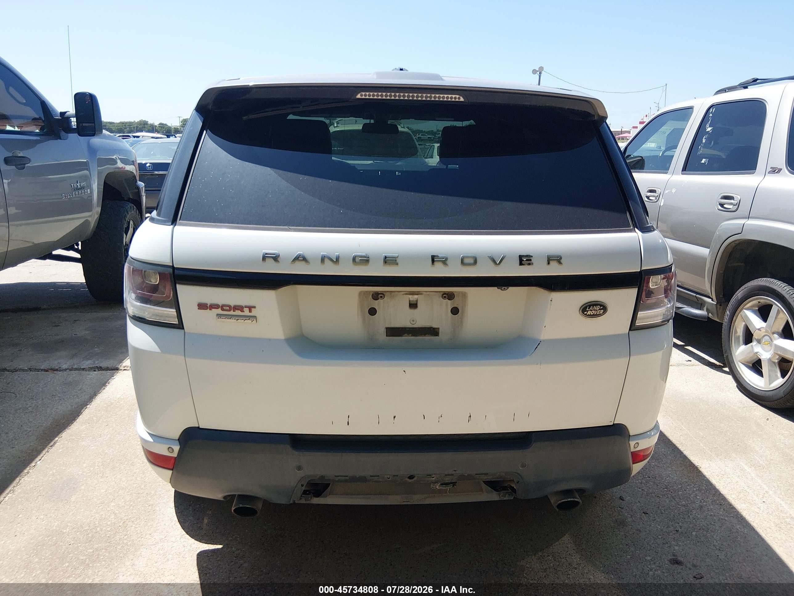 2014 Land Rover Range Rover Sport 5.0l V8 Supercharged Autobiography White vin: SALWV2EF0EA334740