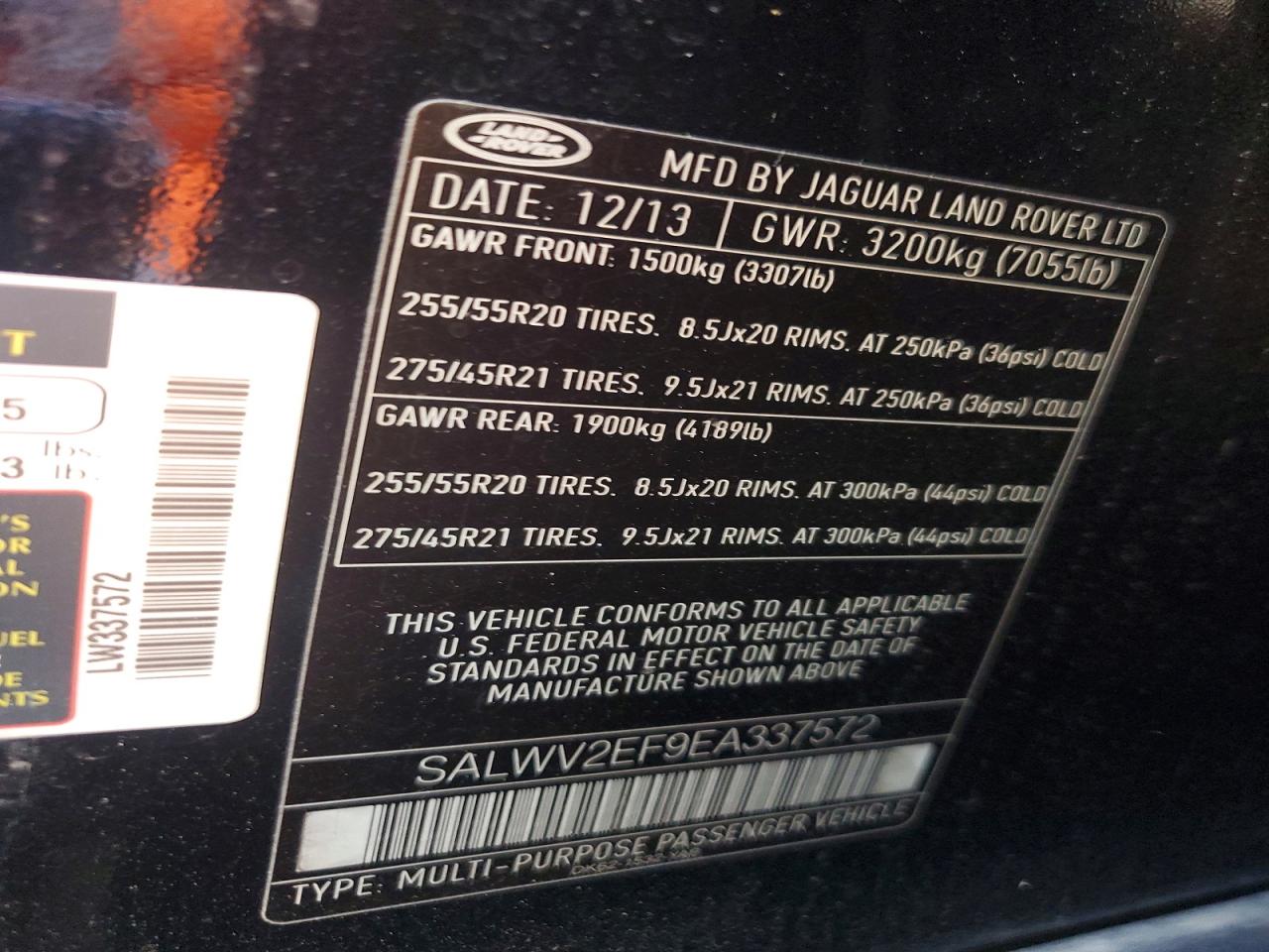 2014 Land Rover Range Rover Sport Autobiography Blue vin: SALWV2EF9EA337572