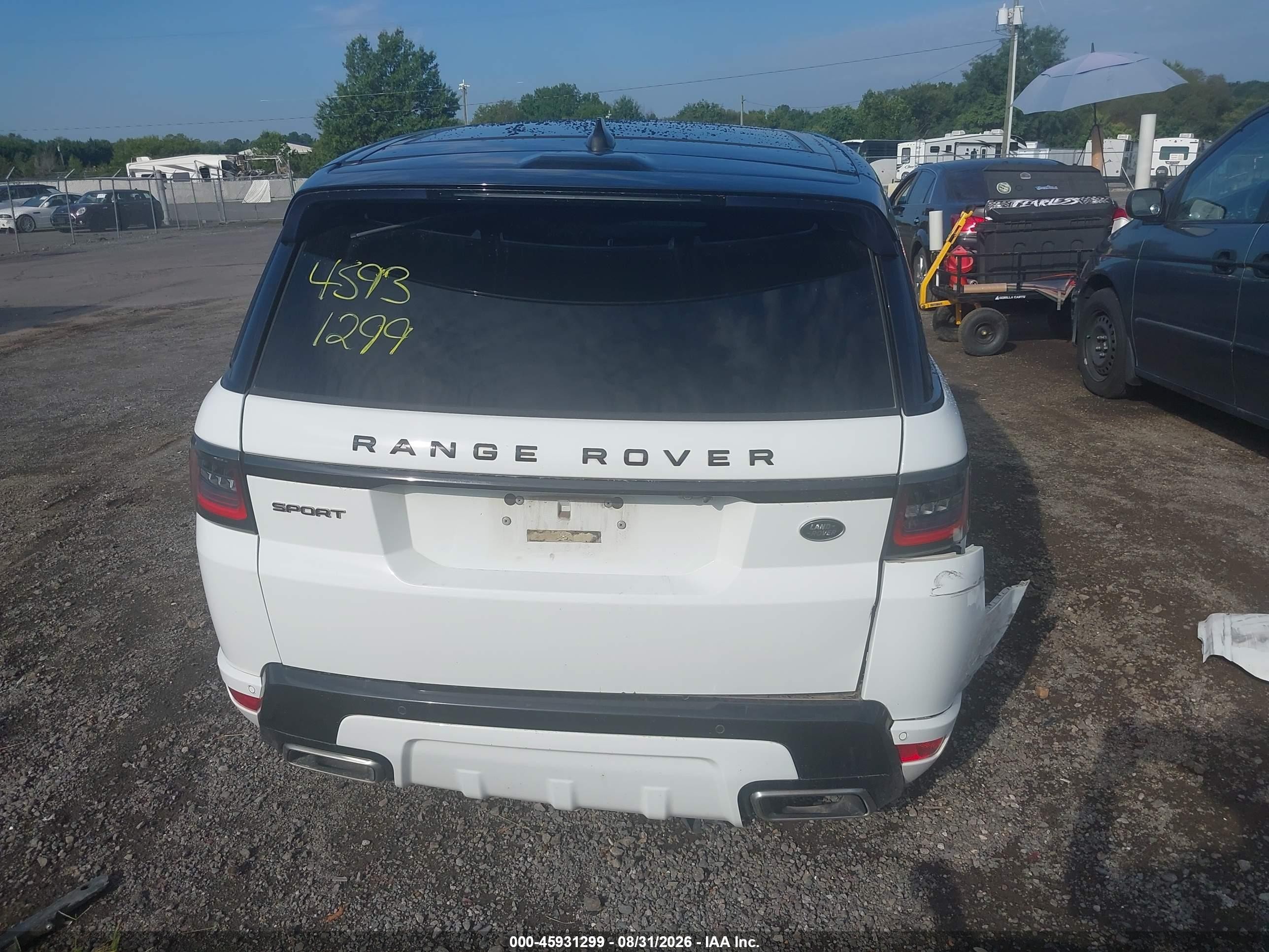 2019 Land Rover Range Rover Sport Hse Dynamic White vin: SALWV2SV6KA815289