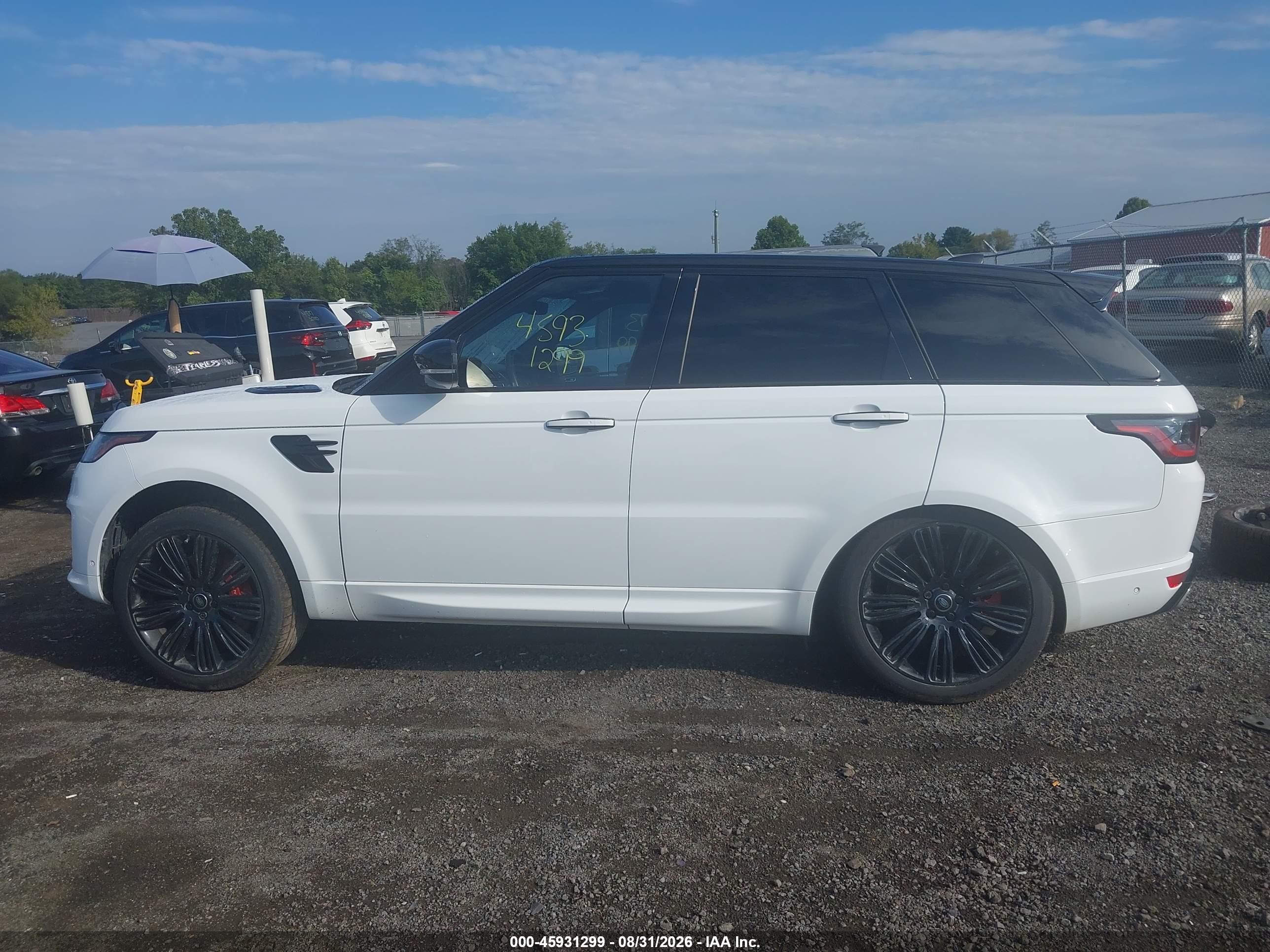 2019 Land Rover Range Rover Sport Hse Dynamic White vin: SALWV2SV6KA815289