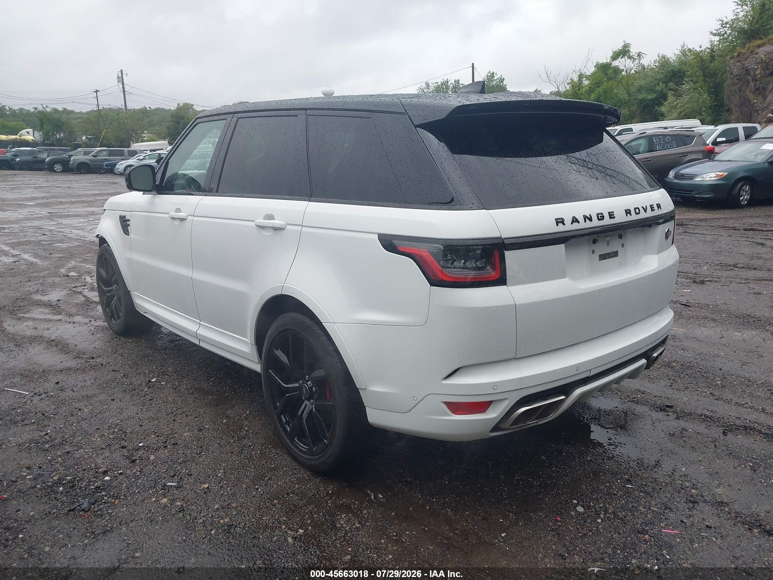 2022 Land Rover Range Rover Sport Svr/svr Carbon Edition White vin: SALWZ2RE3NA235934