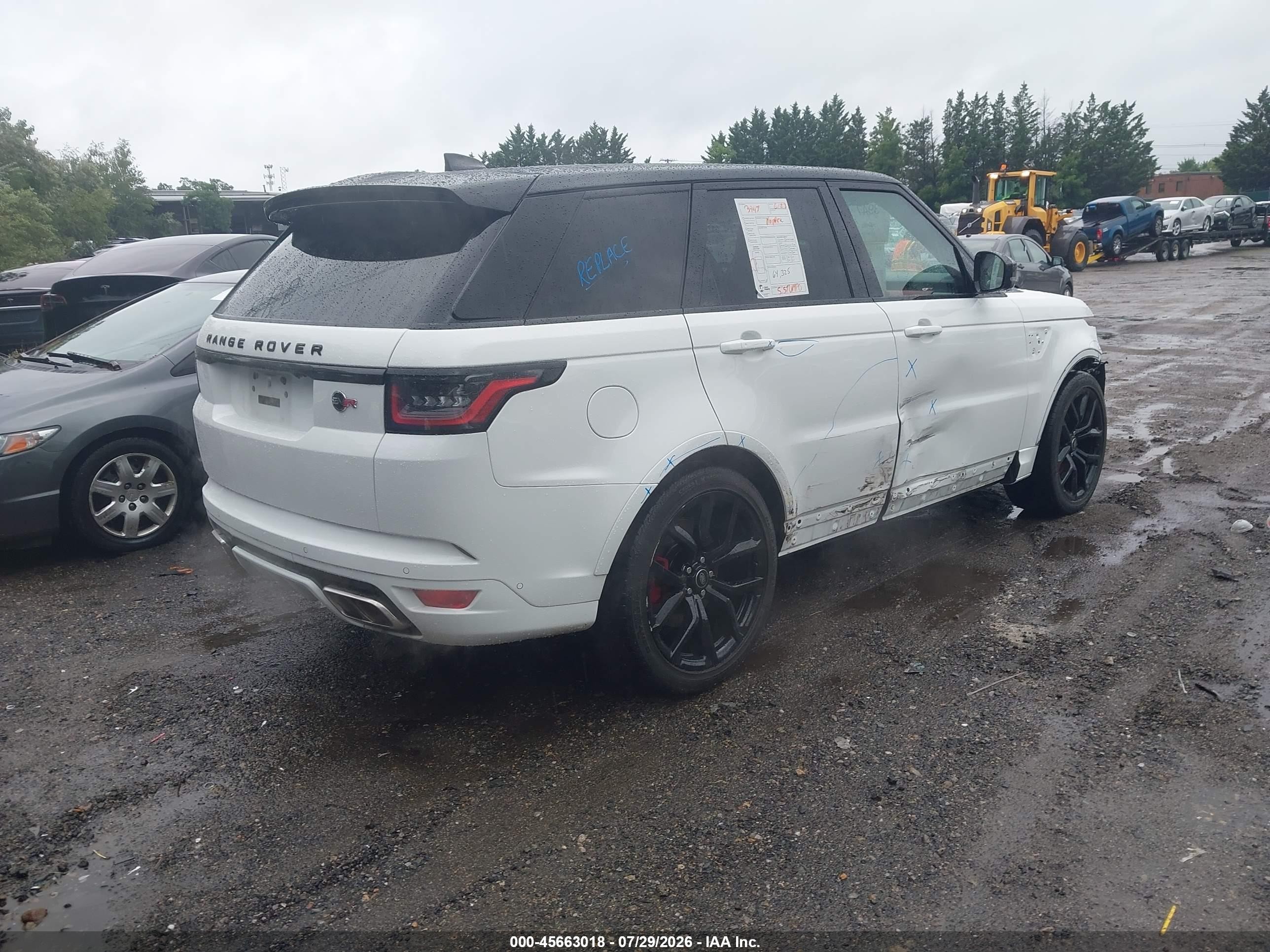 2022 Land Rover Range Rover Sport Svr/svr Carbon Edition White vin: SALWZ2RE3NA235934