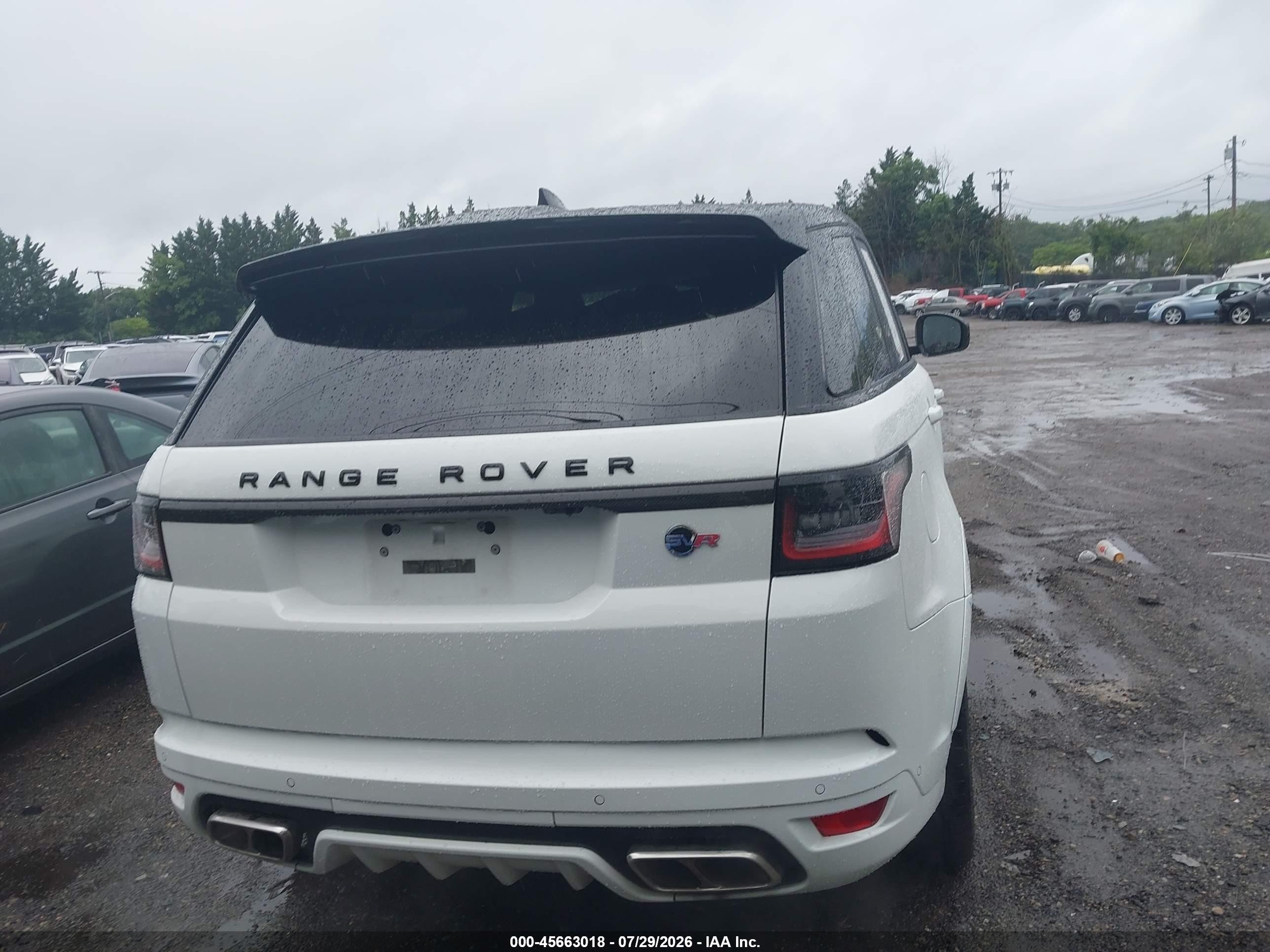 2022 Land Rover Range Rover Sport Svr/svr Carbon Edition White vin: SALWZ2RE3NA235934