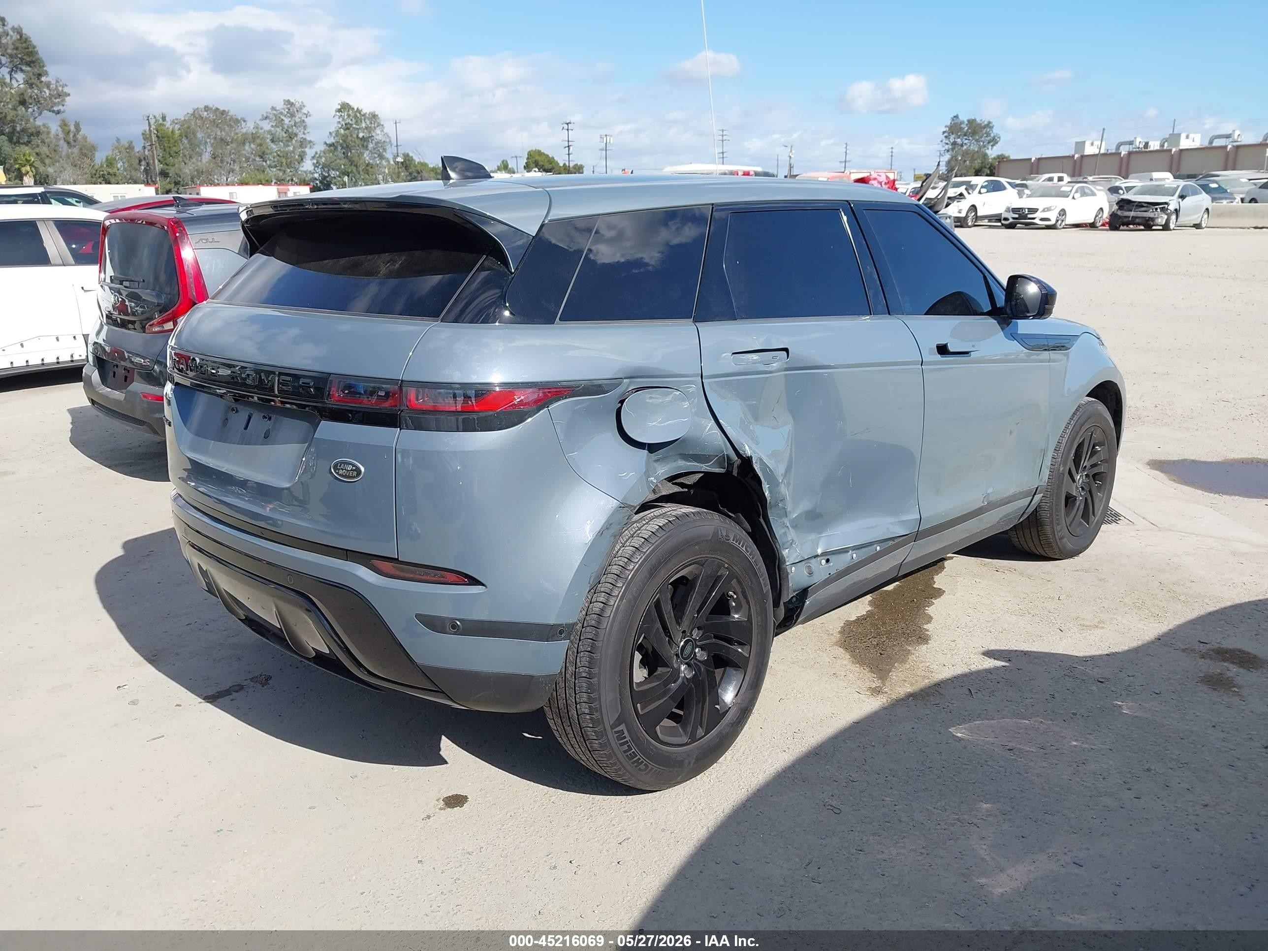2021 Land Rover Range Rover Evoque S Gray vin: SALZJ2FX1MH122600