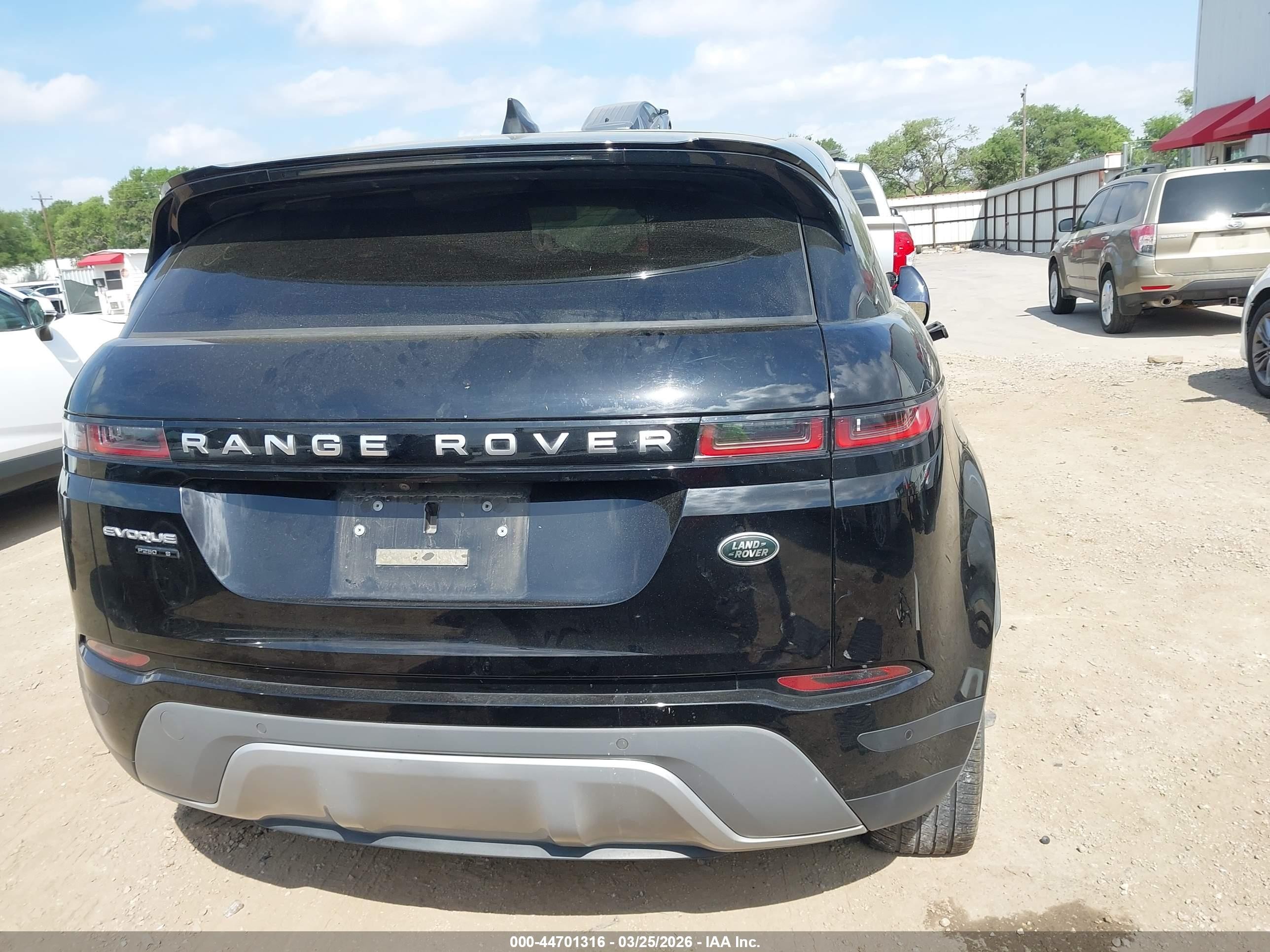 2020 Land Rover Range Rover Evoque S Black vin: SALZJ2FX2LH079898