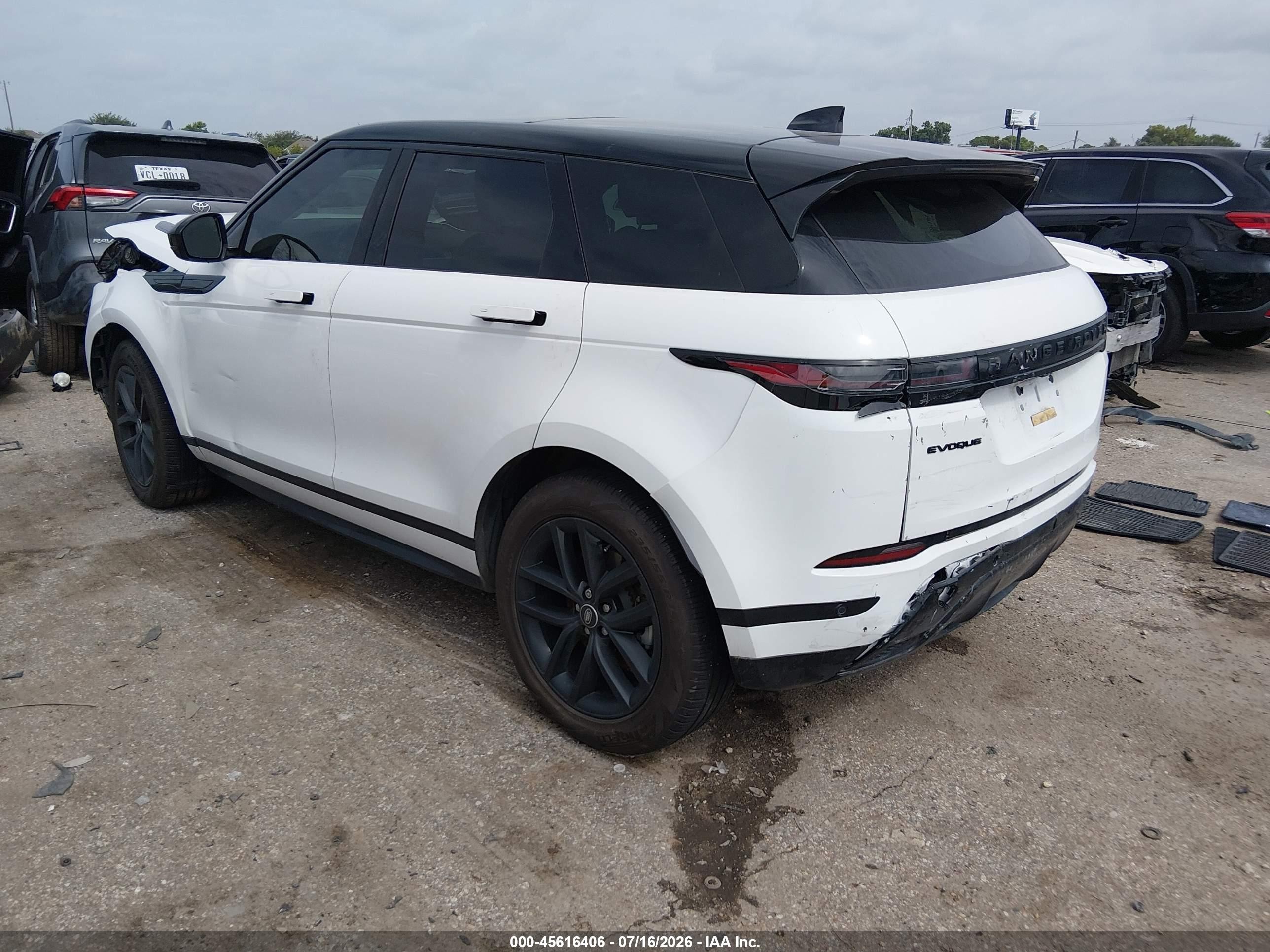 2024 Land Rover Range Rover Evoque Dynamic Se White vin: SALZL2FX8RH243318