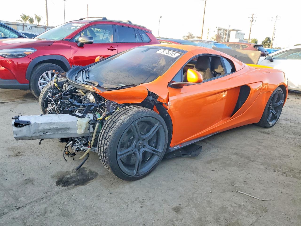 2015 Mclaren Automotive 650s Spider Orange vin: SBM11FAA9FW004945