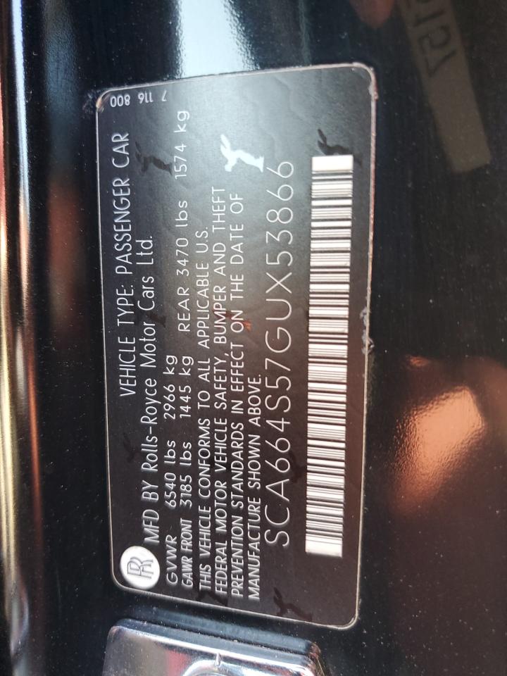 2016 Rolls-royce Ghost    Черный vin: SCA664S57GUX53866