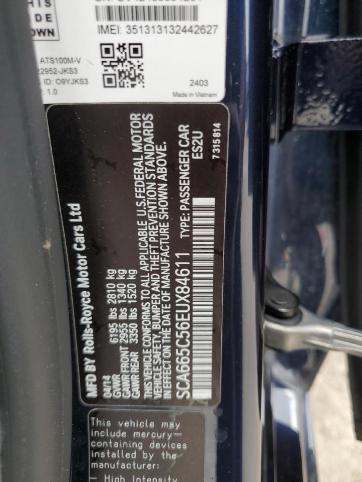 2014 Rolls-royce Wraith Two Tone vin: SCA665C56EUX84611