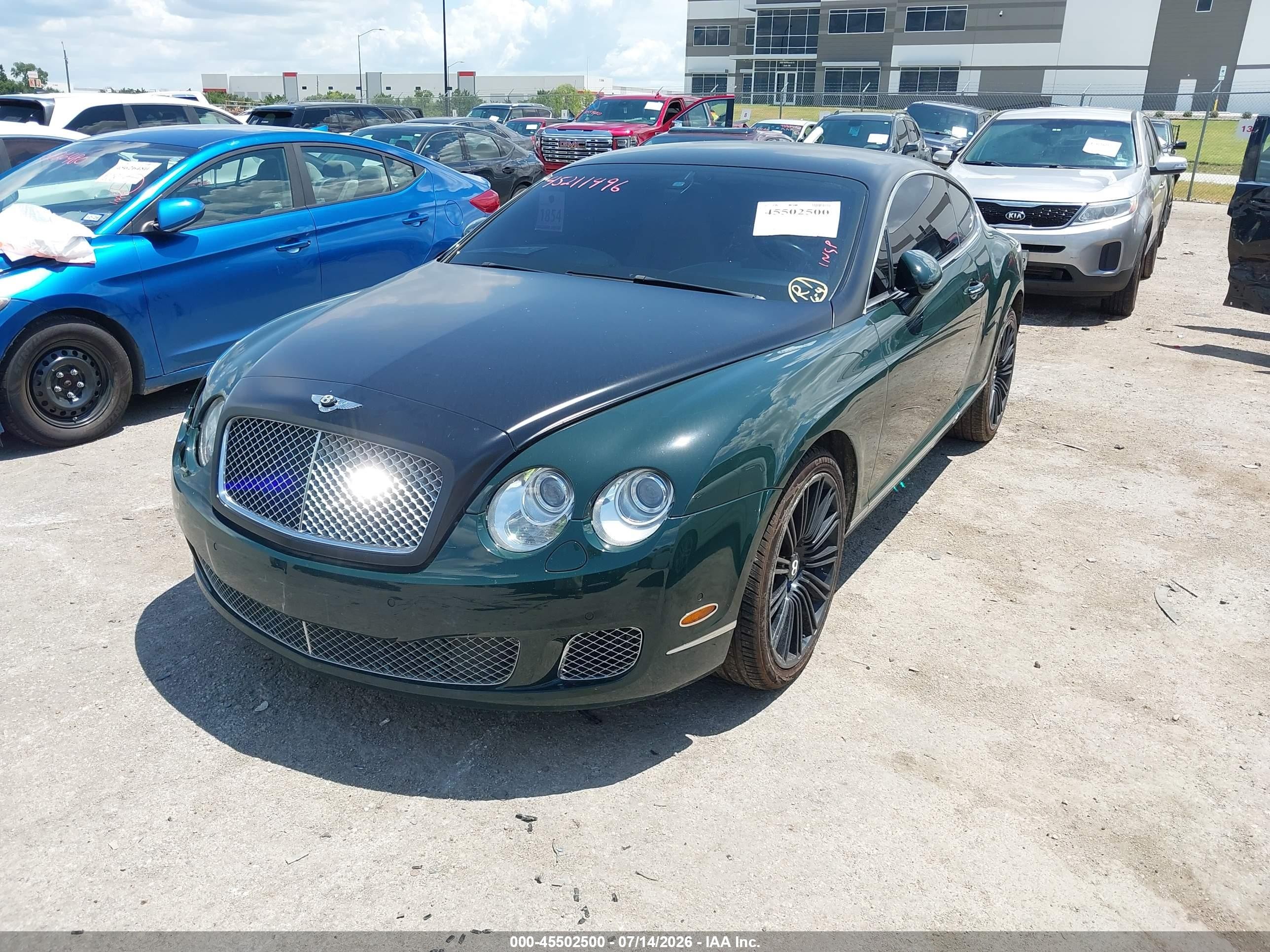 2008 Bentley Continental Gt Speed Зеленый vin: SCBCP73W68C058709