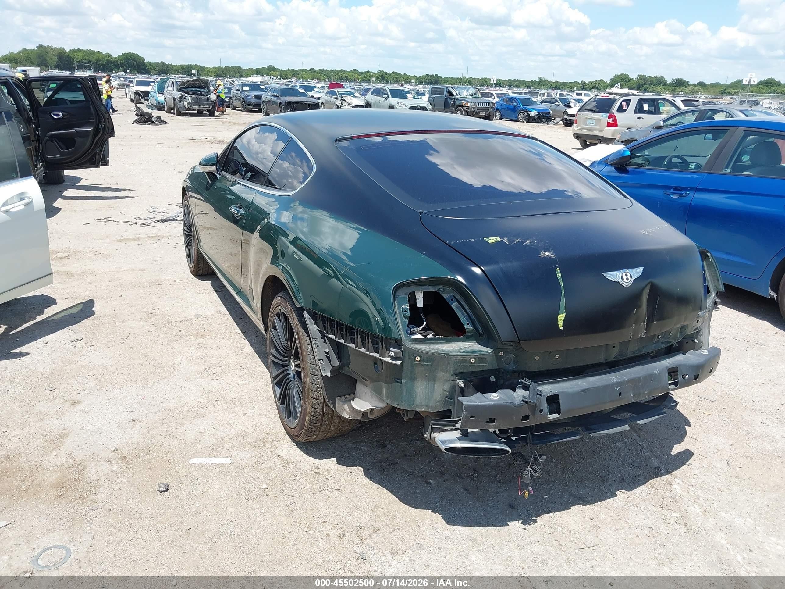 2008 Bentley Continental Gt Speed Зеленый vin: SCBCP73W68C058709