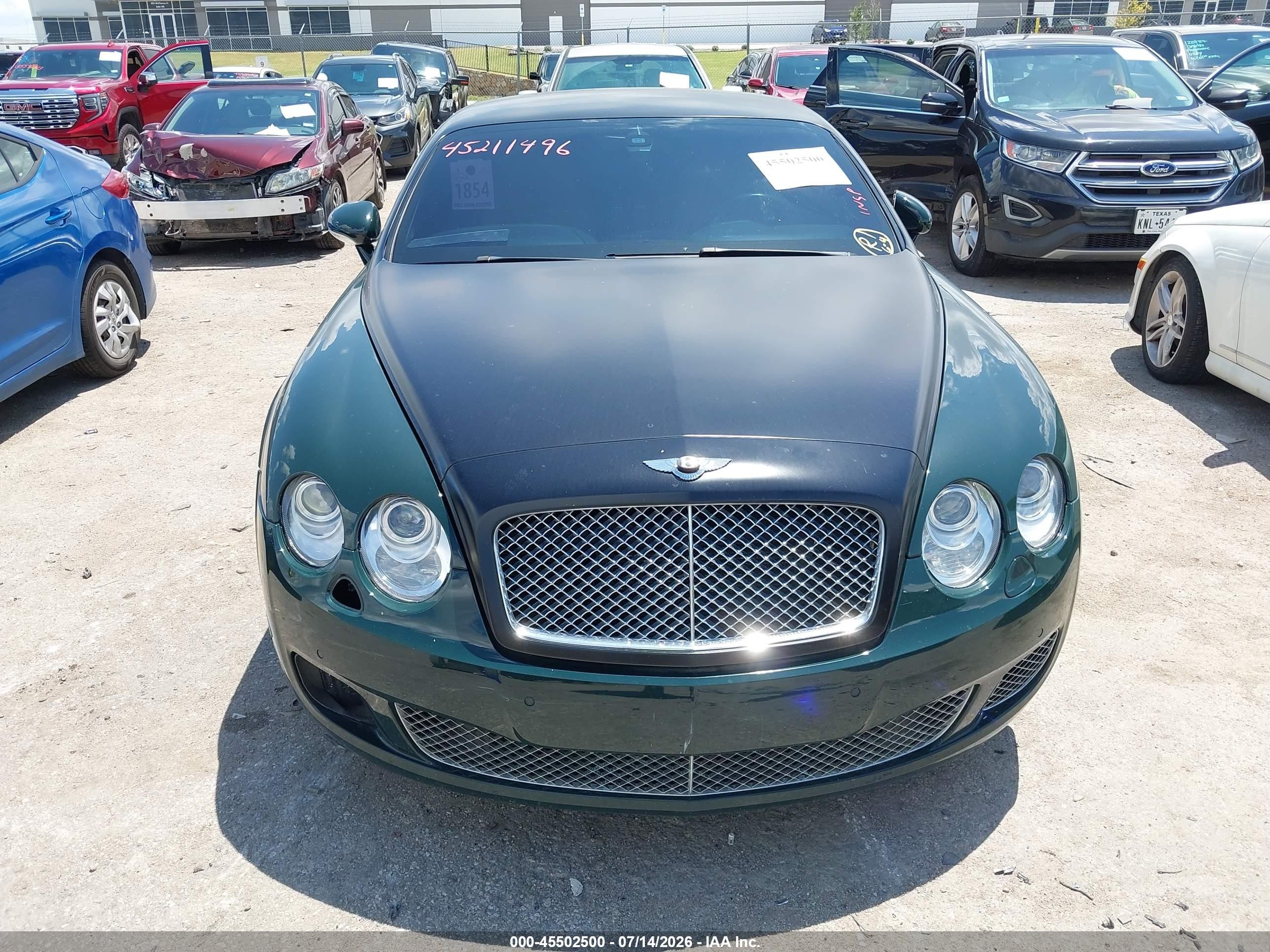 2008 Bentley Continental Gt Speed Зеленый vin: SCBCP73W68C058709