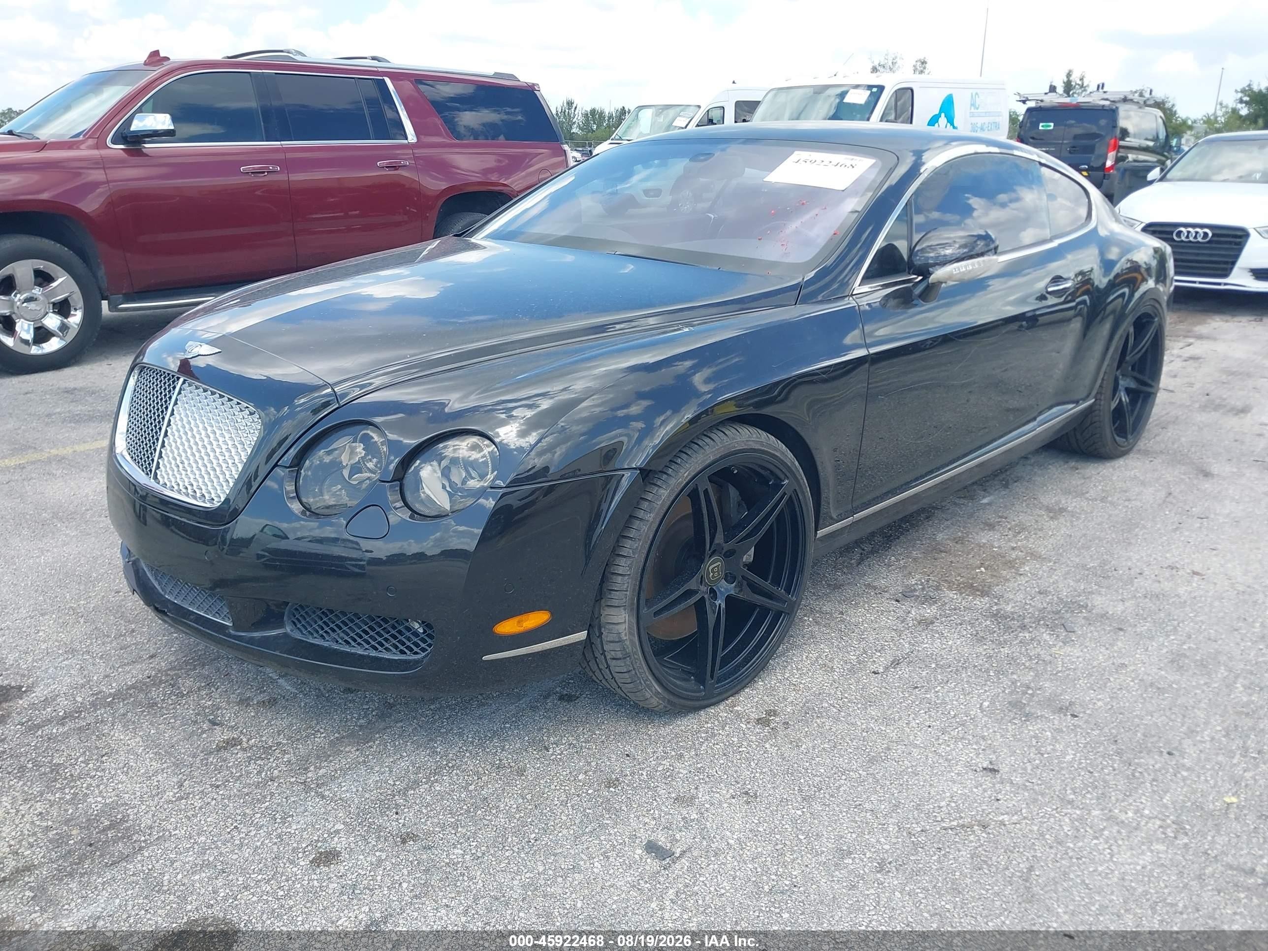 2004 Bentley Continental Gt   Черный vin: SCBCR63W14C022182