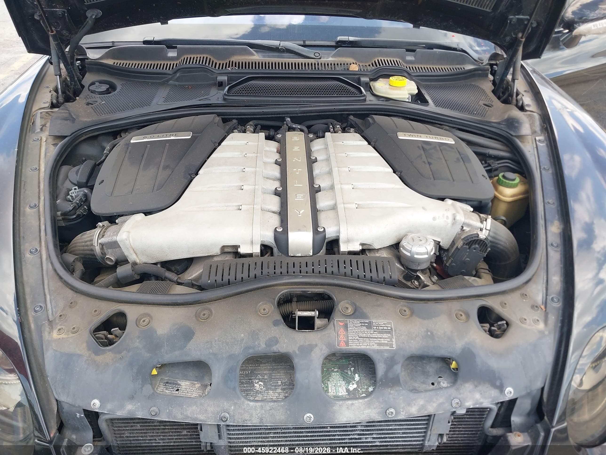 2004 Bentley Continental Gt   Черный vin: SCBCR63W14C022182