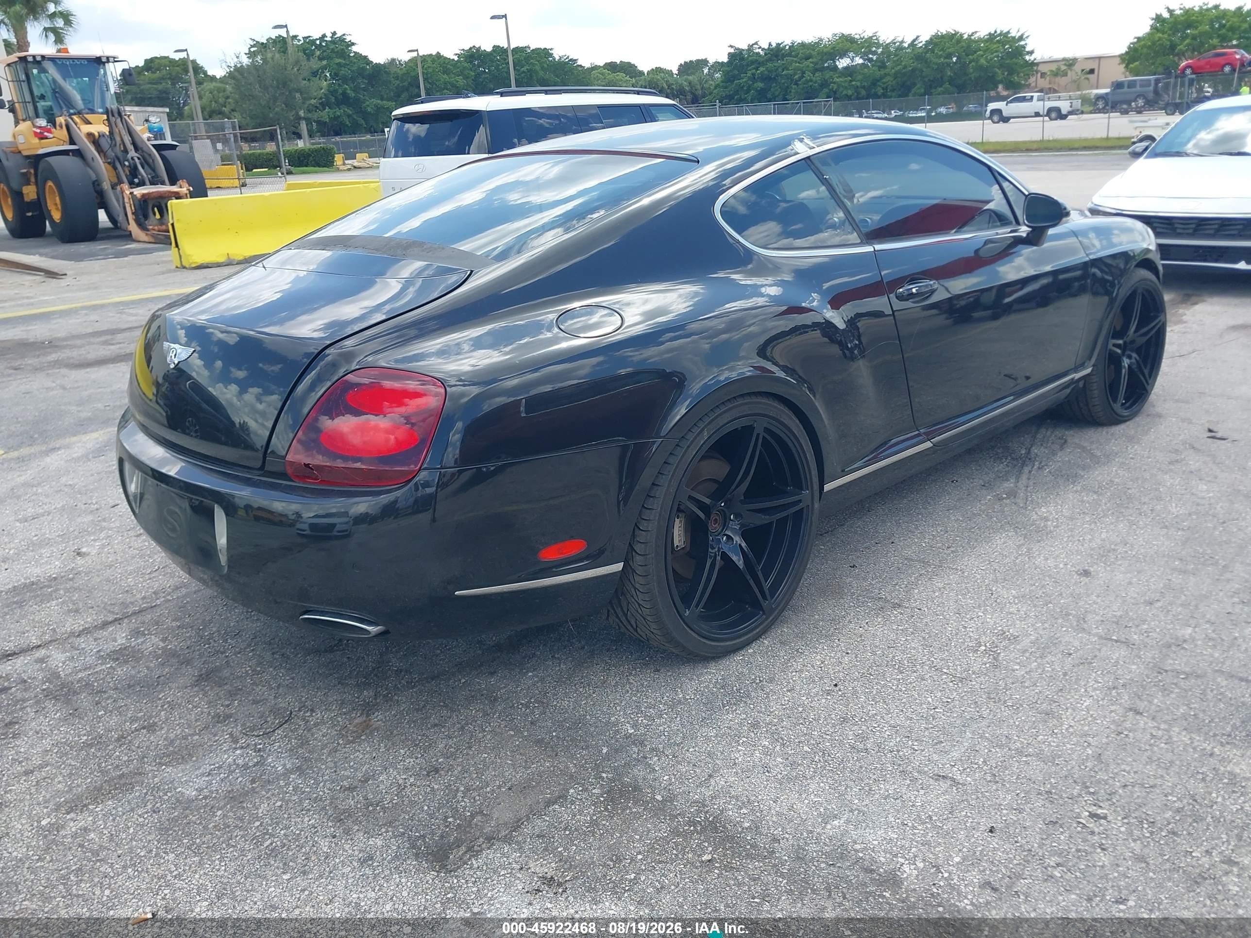 2004 Bentley Continental Gt   Черный vin: SCBCR63W14C022182