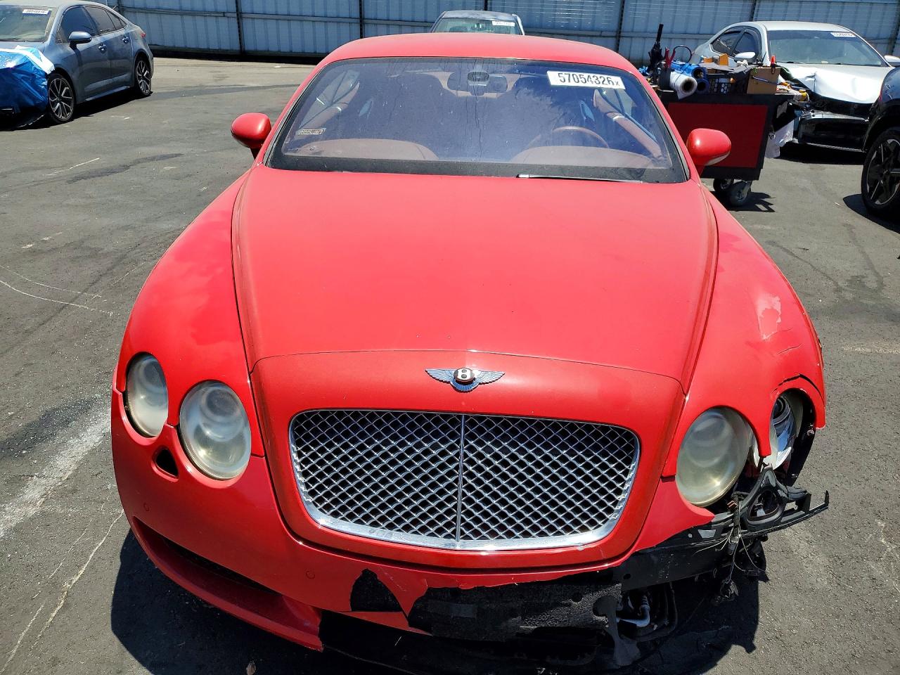 2005 Bentley Continental Gt Red vin: SCBCR63W15C027223