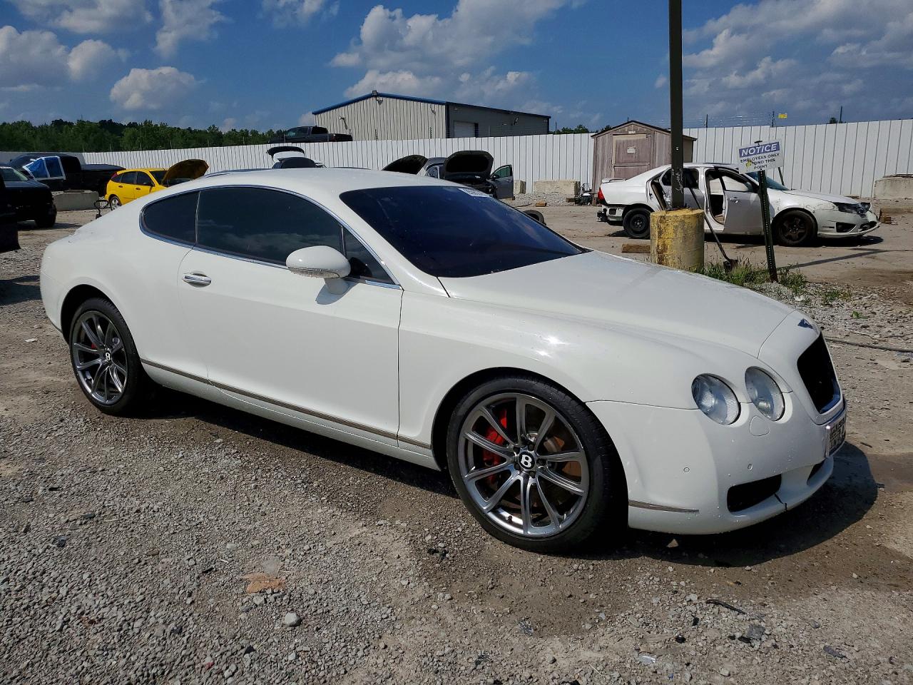 2005 Bentley Continental Gt White vin: SCBCR63W15C027500