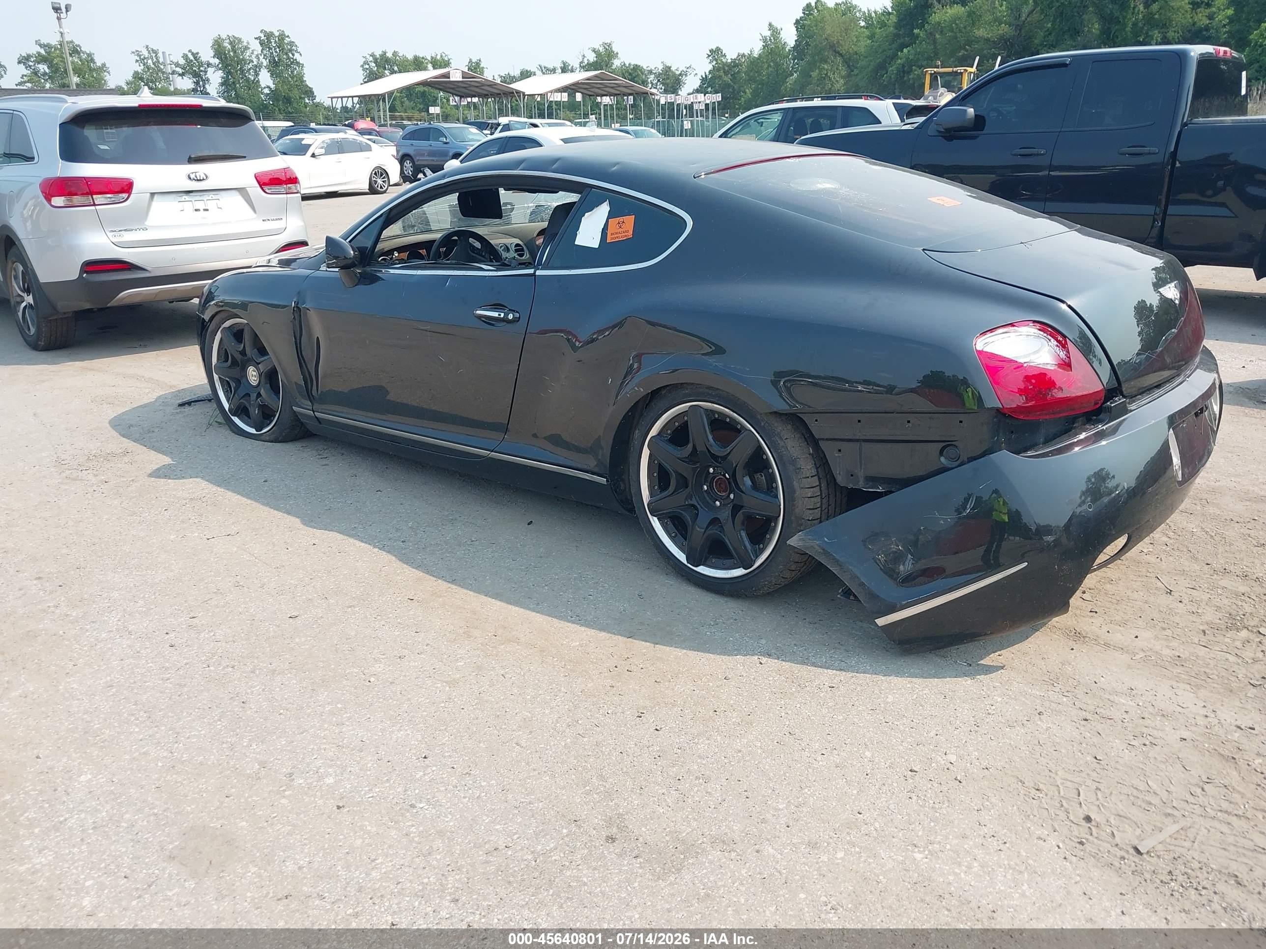 2005 Bentley Continental Gt   Черный vin: SCBCR63W25C023892