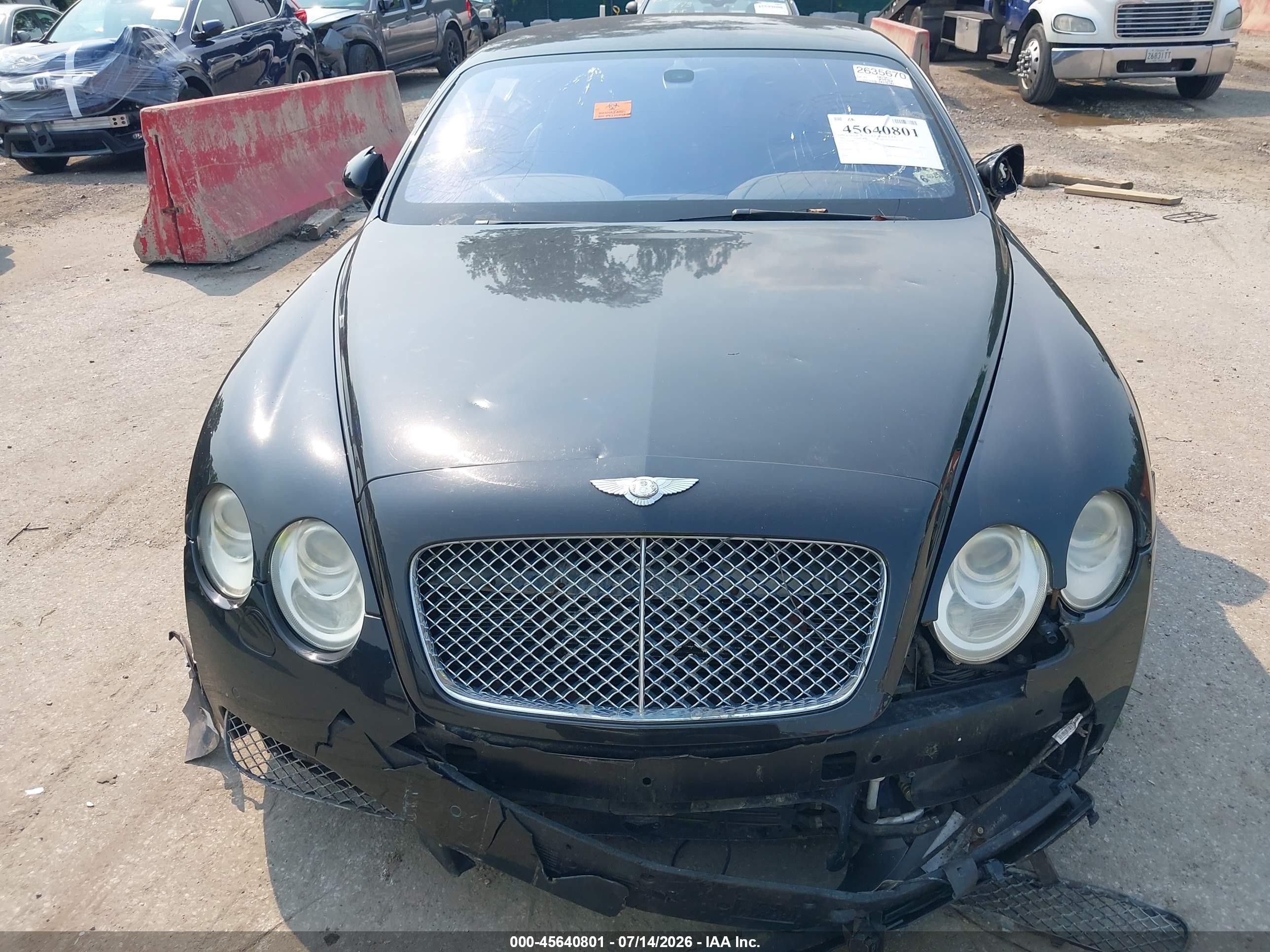 2005 Bentley Continental Gt   Черный vin: SCBCR63W25C023892