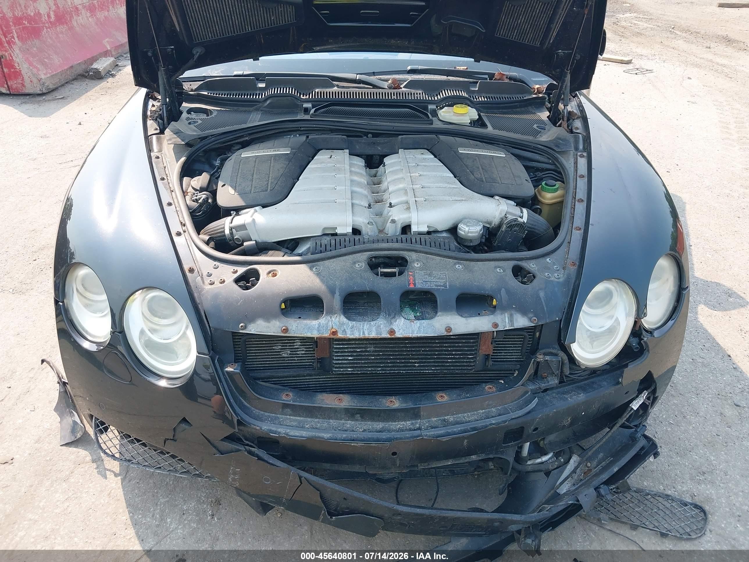 2005 Bentley Continental Gt   Черный vin: SCBCR63W25C023892