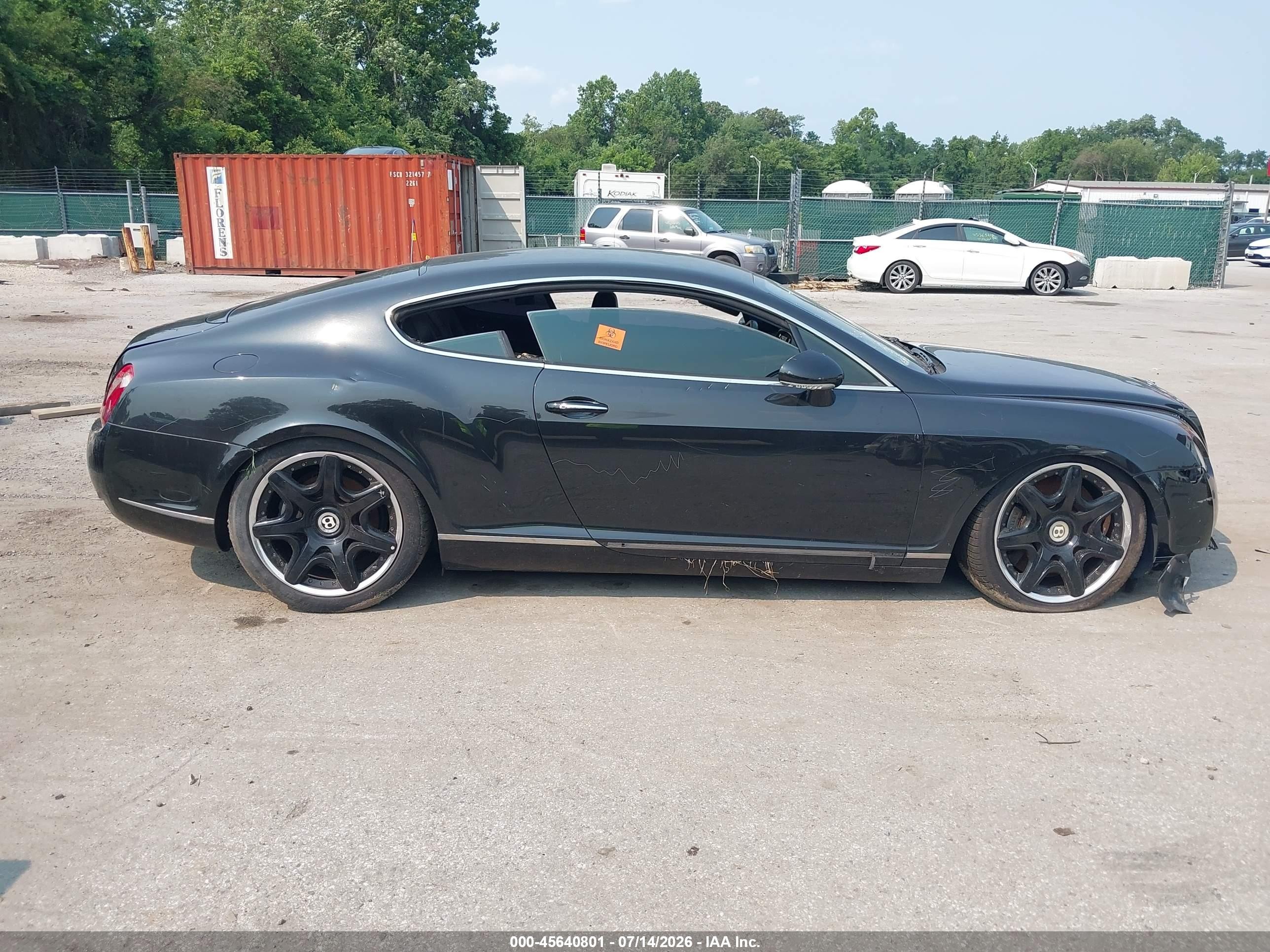2005 Bentley Continental Gt   Черный vin: SCBCR63W25C023892