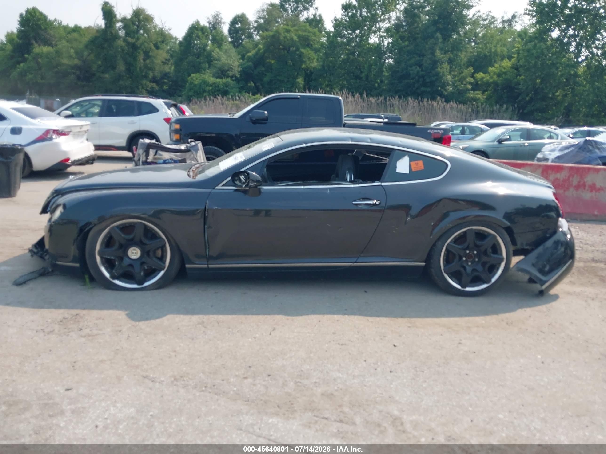 2005 Bentley Continental Gt   Черный vin: SCBCR63W25C023892