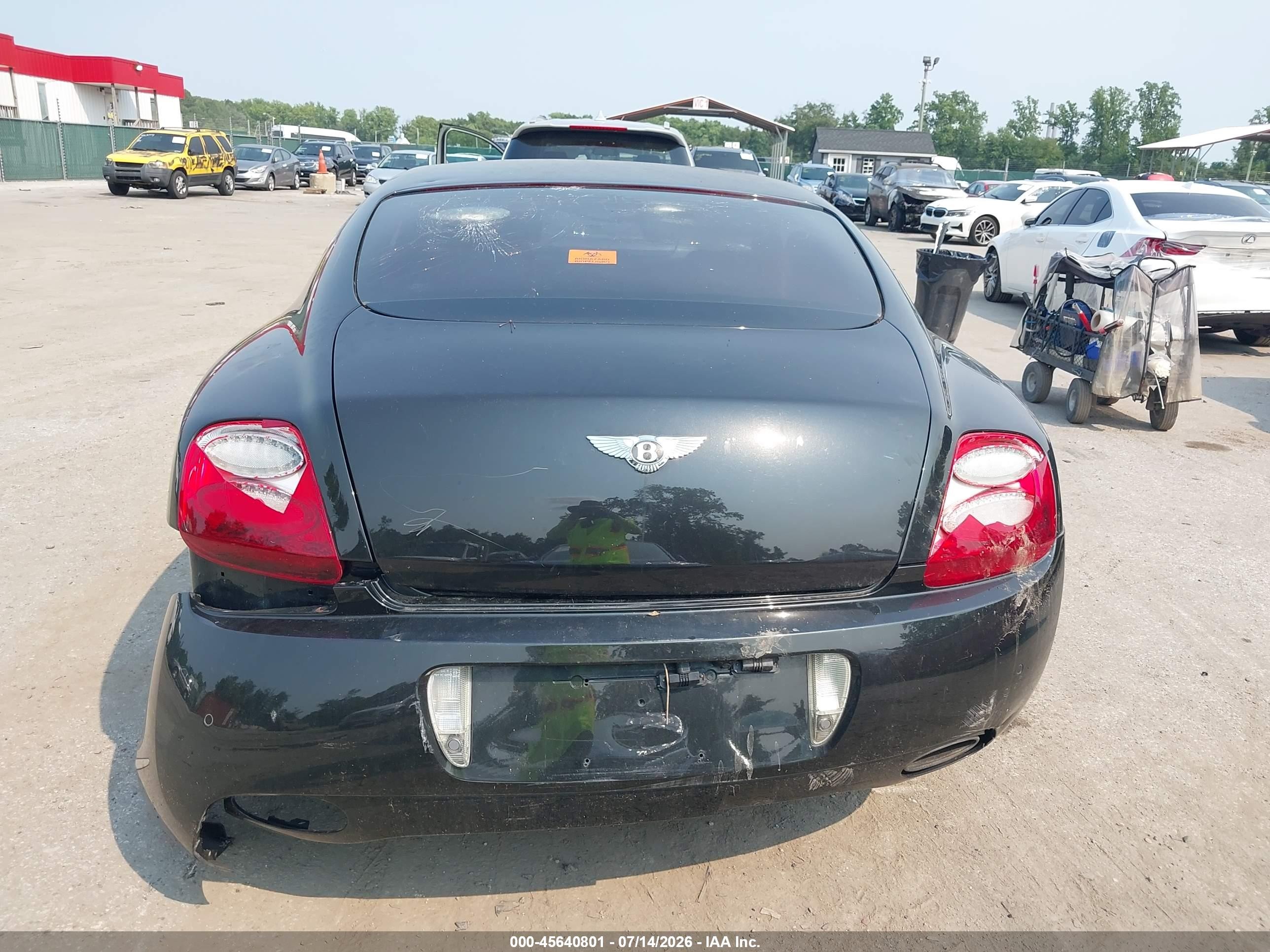 2005 Bentley Continental Gt   Черный vin: SCBCR63W25C023892
