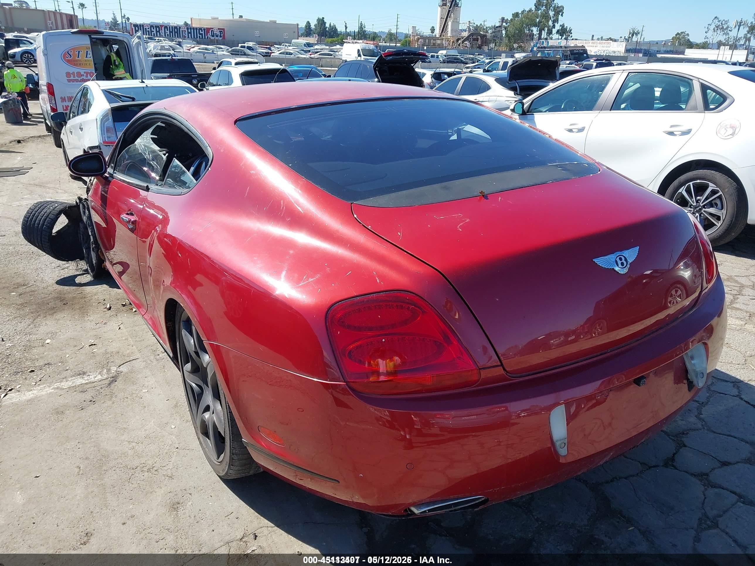 2004 Bentley Continental Gt   Красный vin: SCBCR63W54C021701
