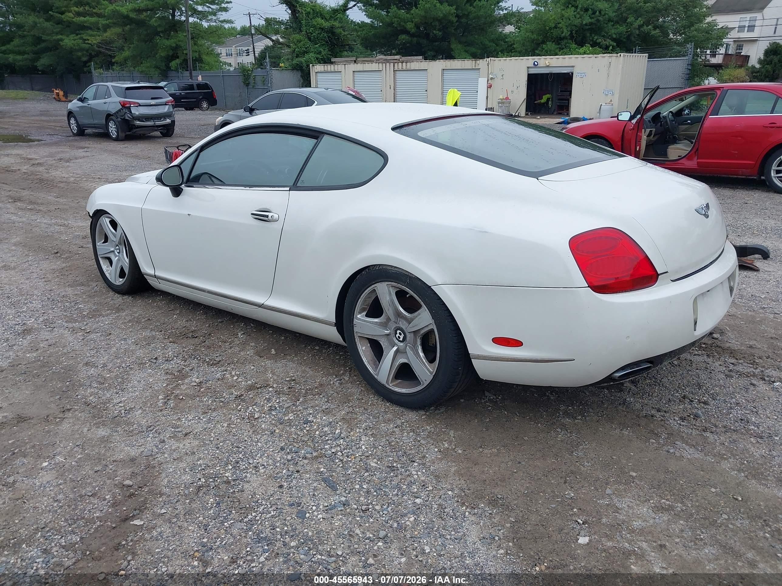 2005 Bentley Continental Gt   White vin: SCBCR63W55C027905