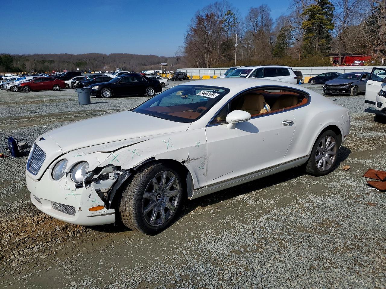2005 Bentley Continental Gt White vin: SCBCR63W65C028108