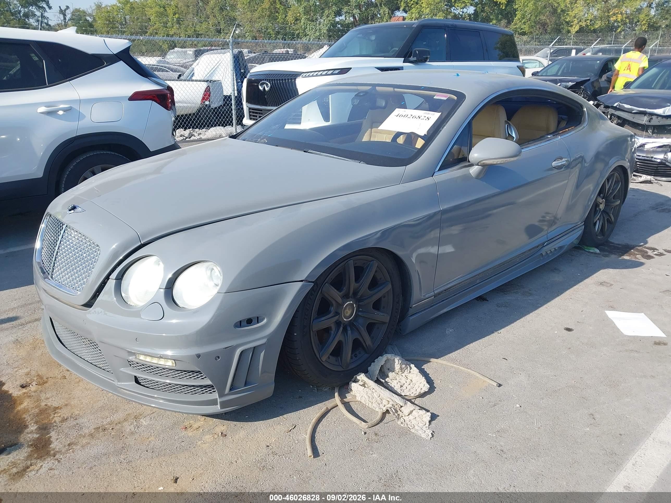 2005 Bentley Continental Gt   Серый vin: SCBCR63W85C030040