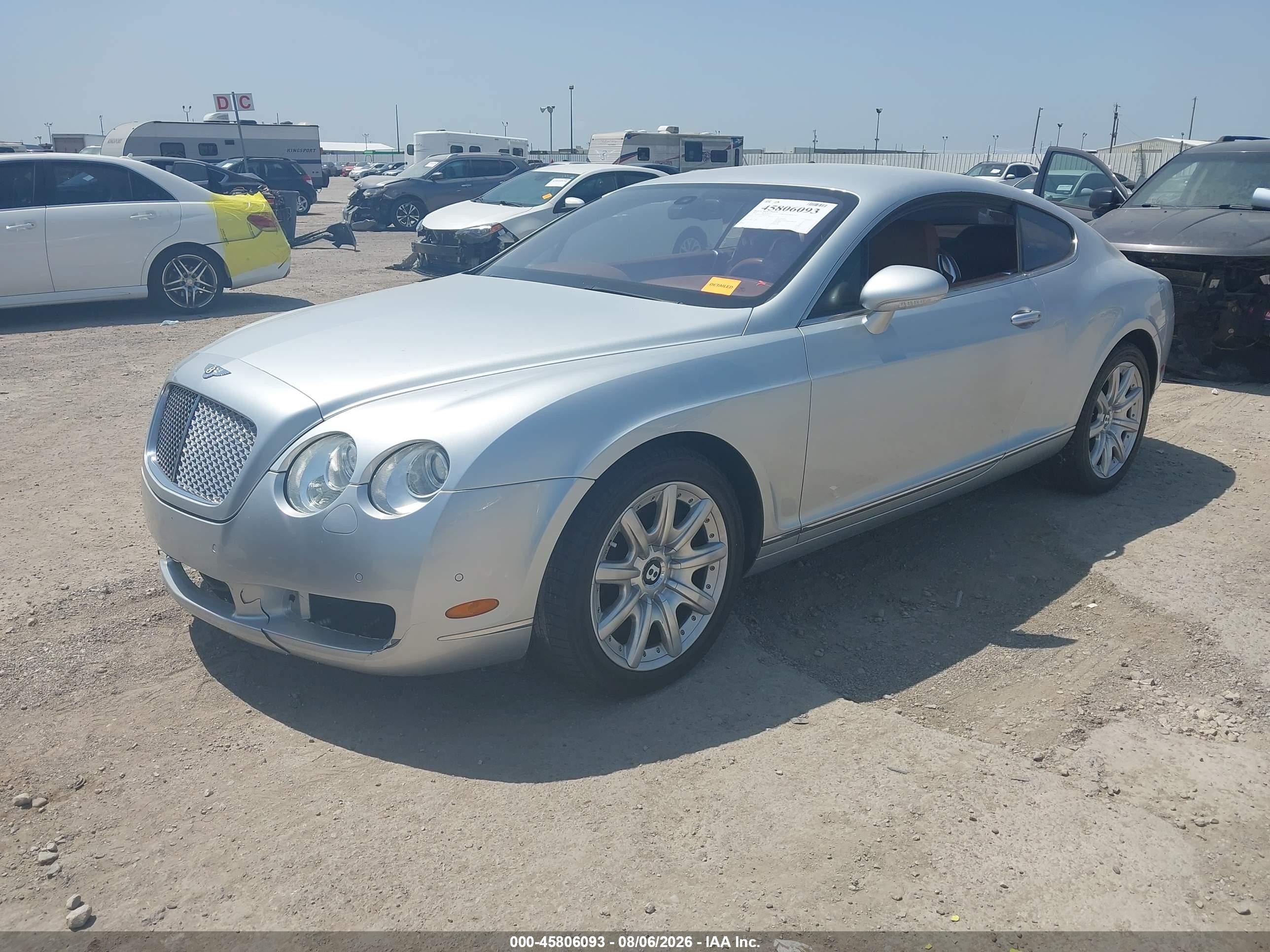 2005 Bentley Continental Gt   Silver vin: SCBCR63W95C024943