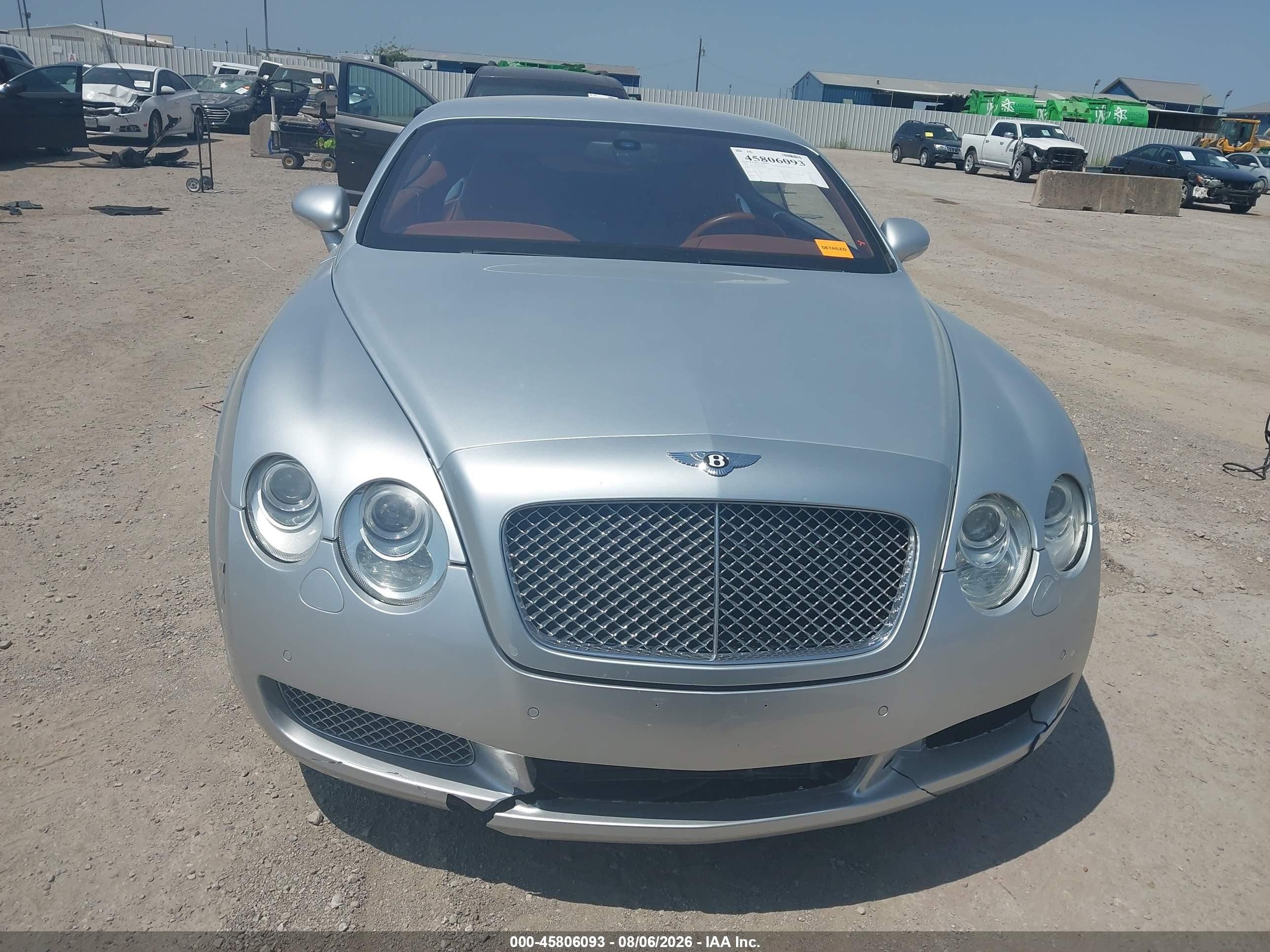 2005 Bentley Continental Gt   Silver vin: SCBCR63W95C024943