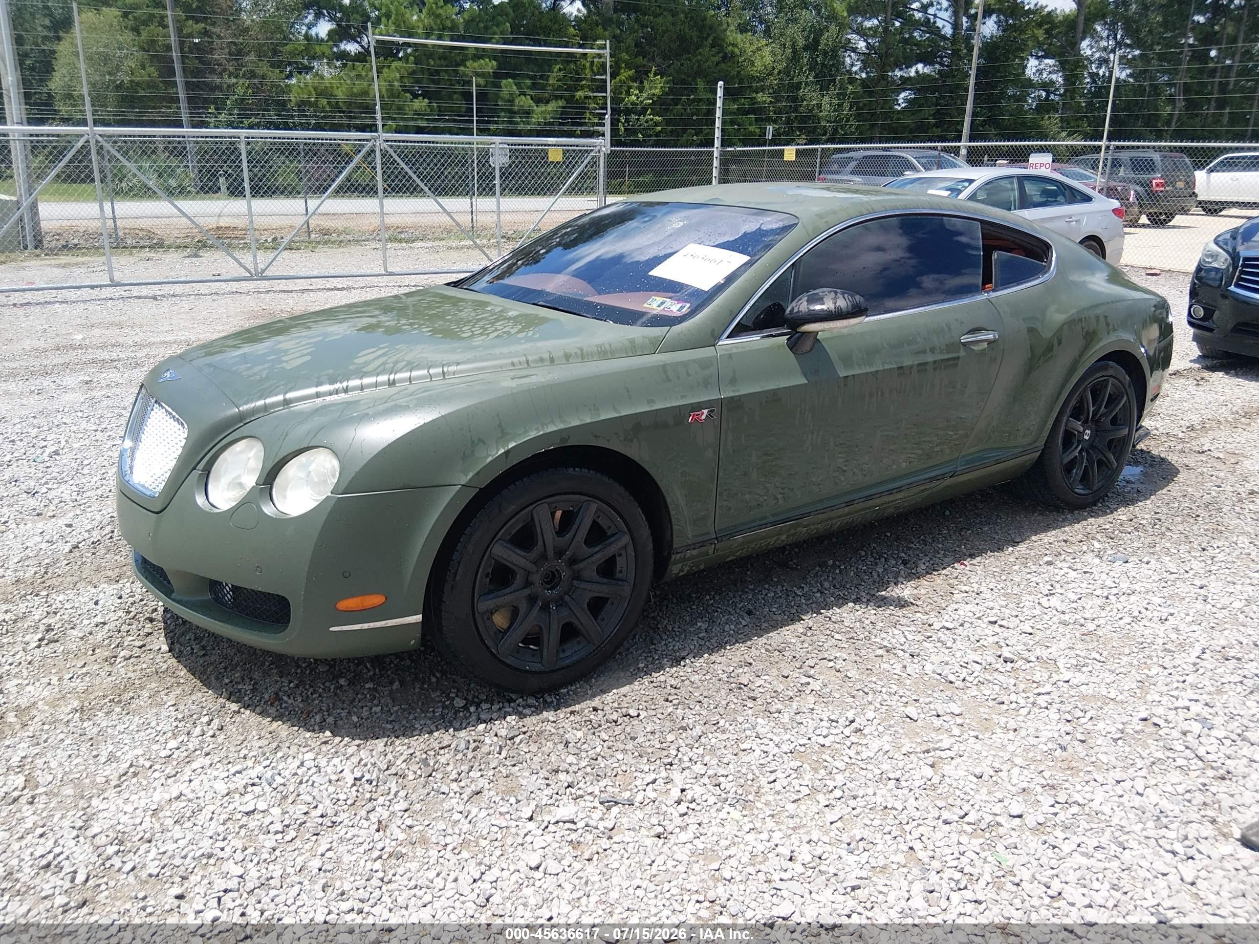2005 Bentley Continental Gt   Green vin: SCBCR63W95C027597