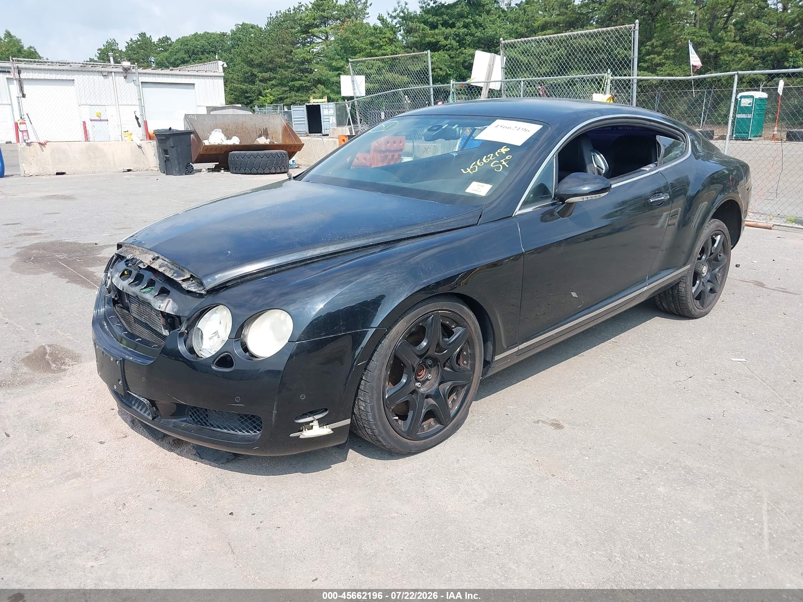 2006 Bentley Continental Gt Black vin: SCBCR63W96C037676