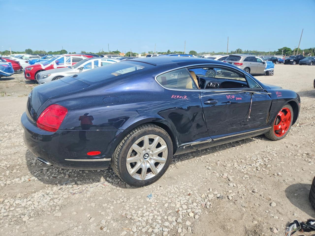 2006 Bentley Continental Gt Синий vin: SCBCR63WX6C030963