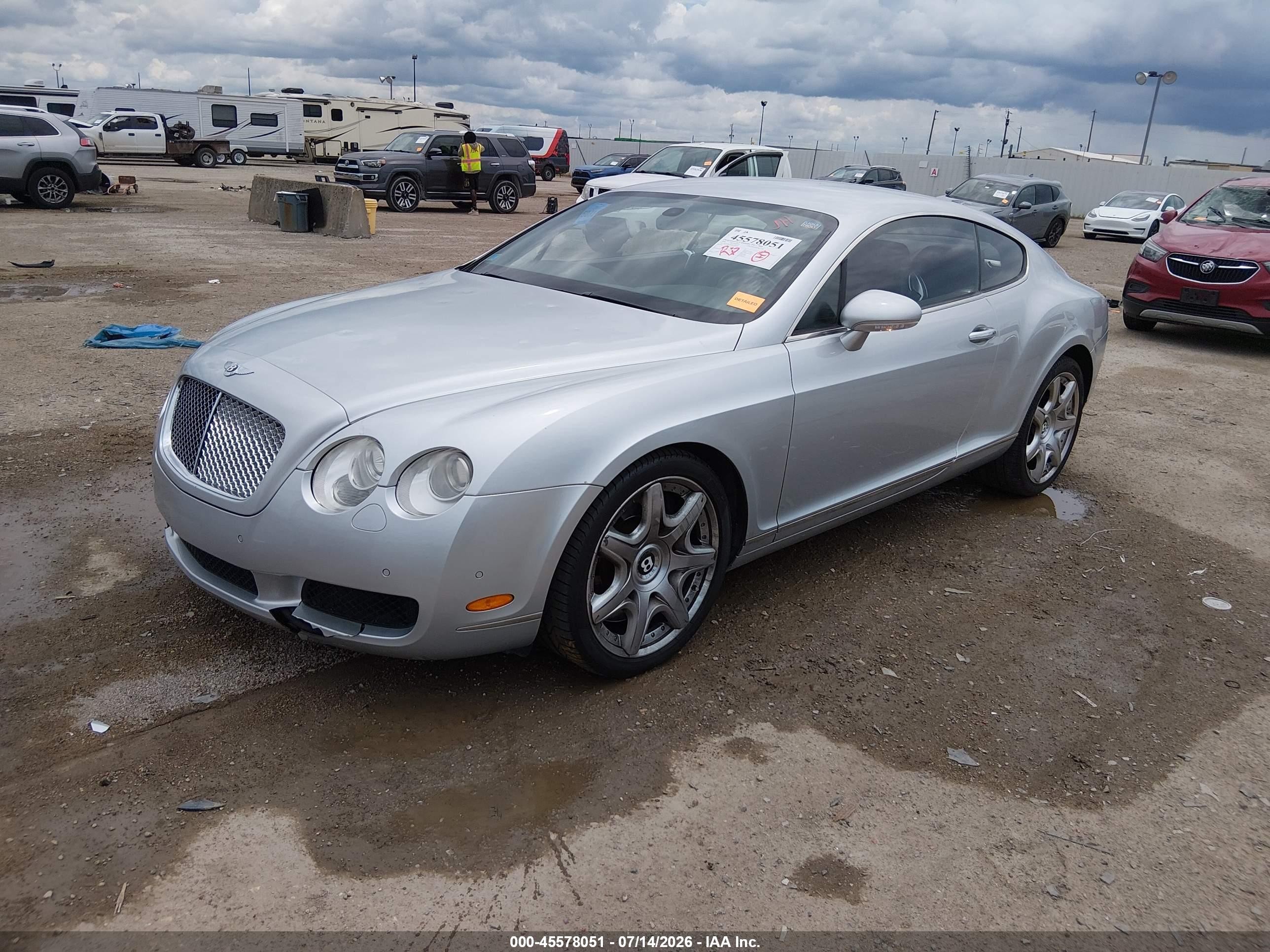 2006 Bentley Continental Gt   Silver vin: SCBCR63WX6C038108