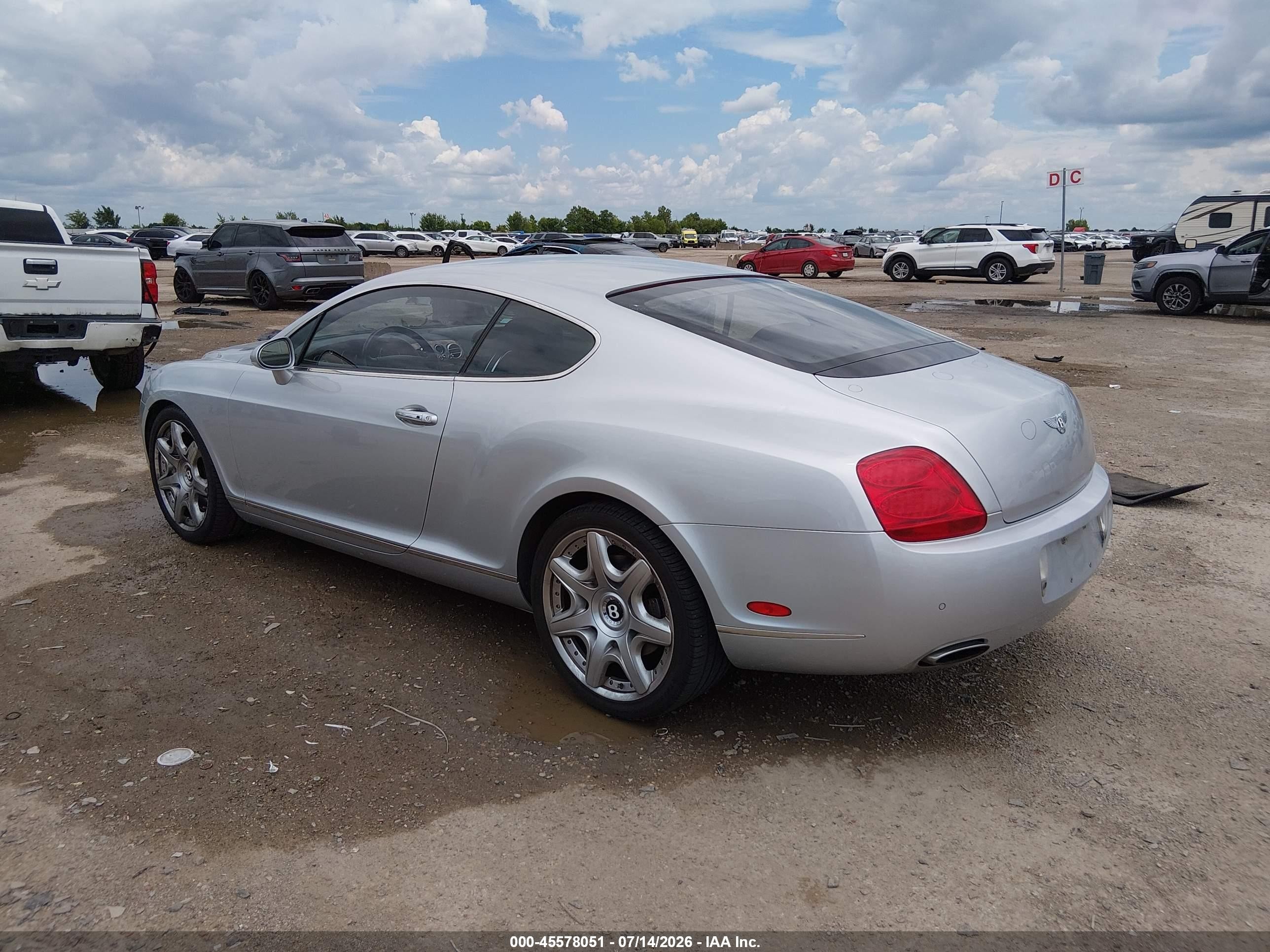 2006 Bentley Continental Gt   Silver vin: SCBCR63WX6C038108