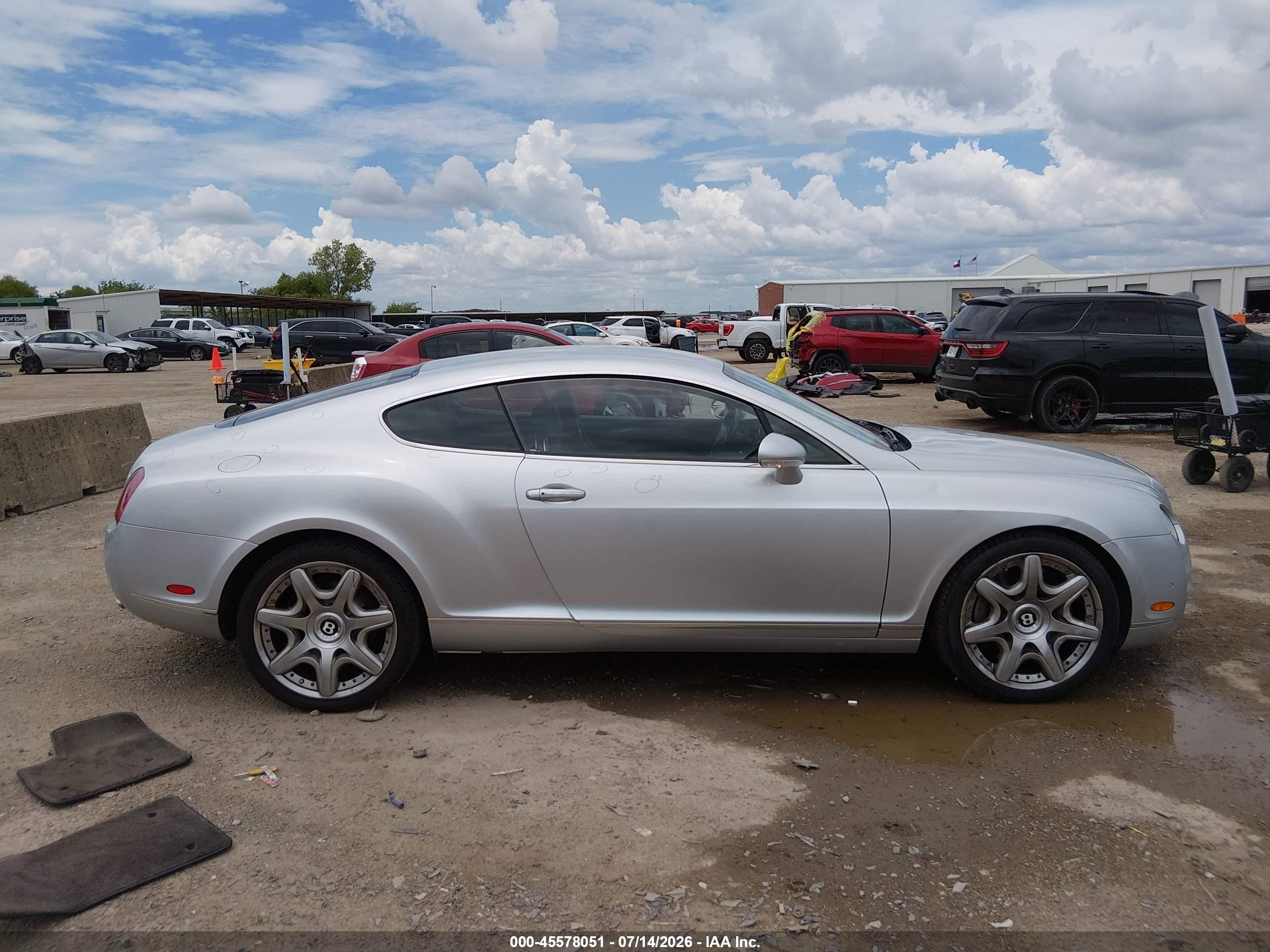 2006 Bentley Continental Gt   Silver vin: SCBCR63WX6C038108