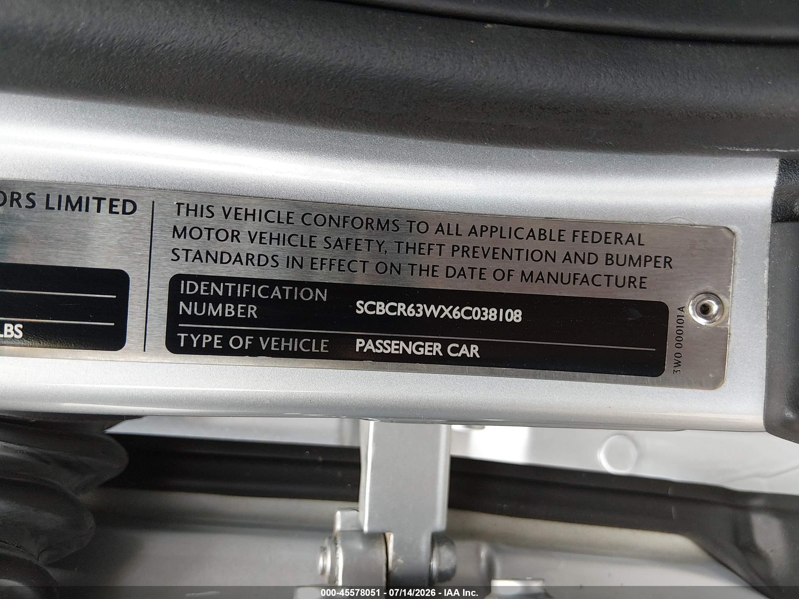 2006 Bentley Continental Gt   Silver vin: SCBCR63WX6C038108